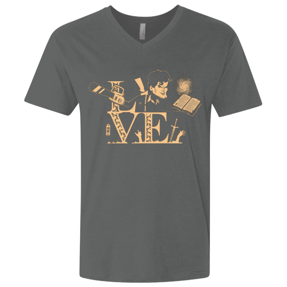 T-Shirts Heavy Metal / X-Small Love Ash Men's Premium V-Neck