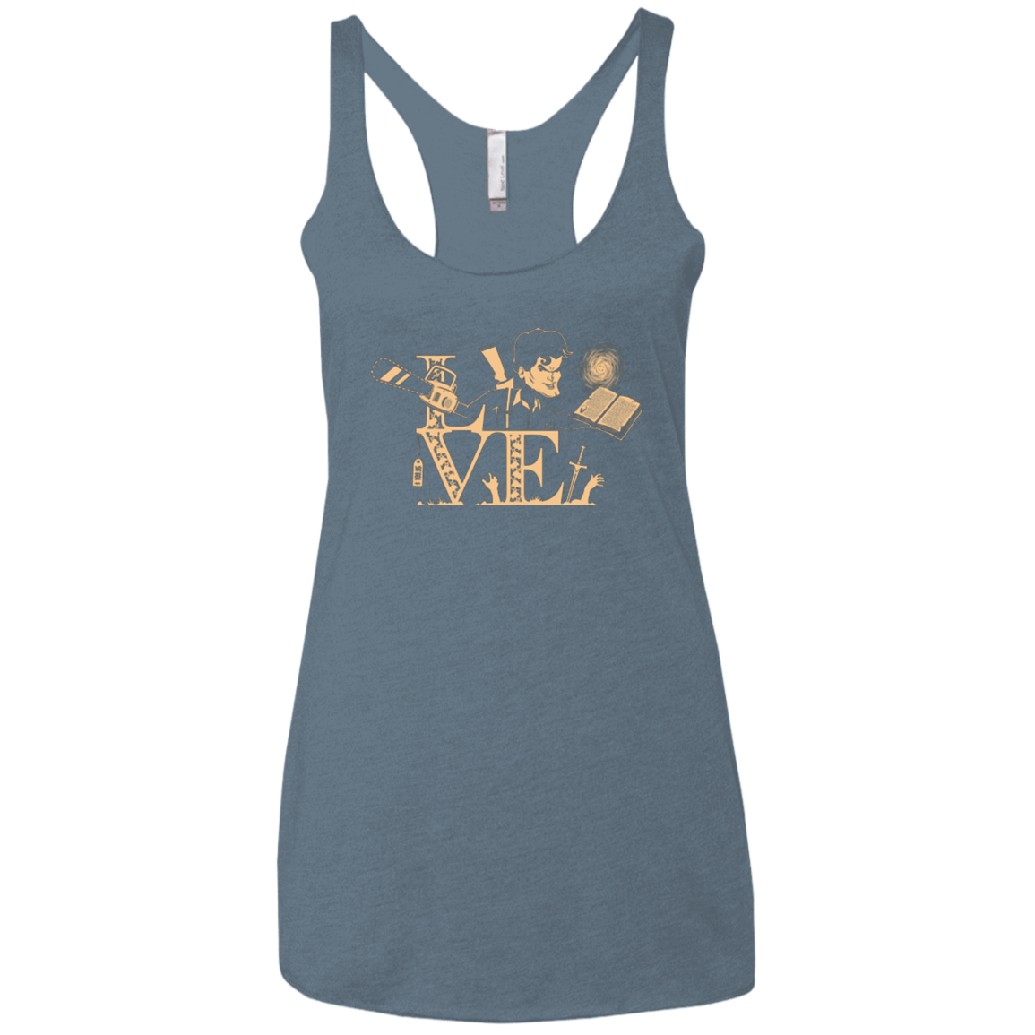 T-Shirts Indigo / X-Small Love Ash Women's Triblend Racerback Tank