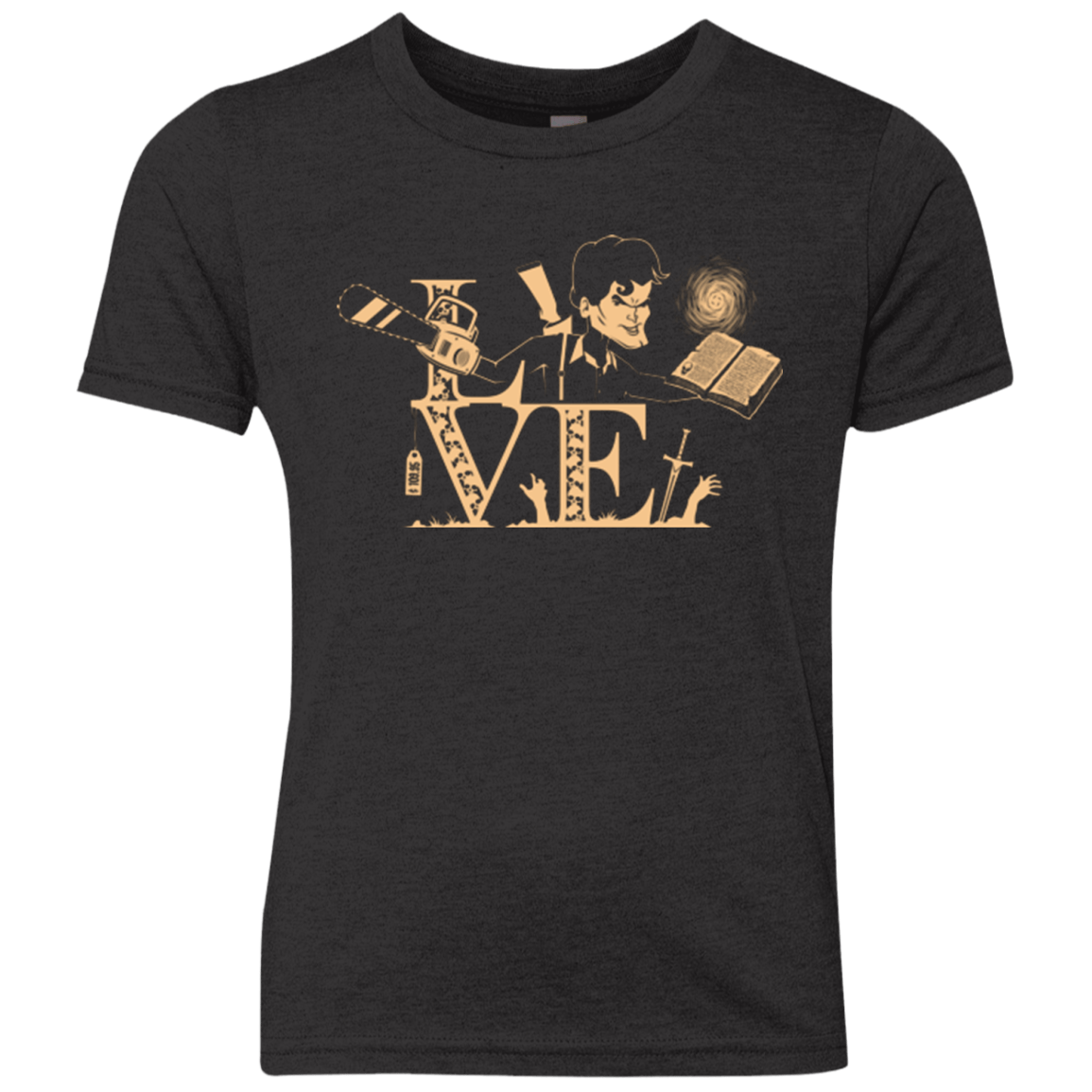 T-Shirts Vintage Black / YXS Love Ash Youth Triblend T-Shirt