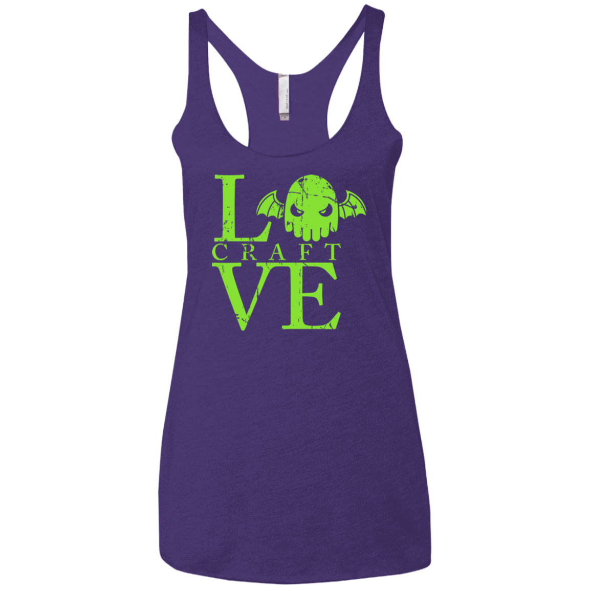 T-Shirts Purple / X-Small Love craft Women's Triblend Racerback Tank