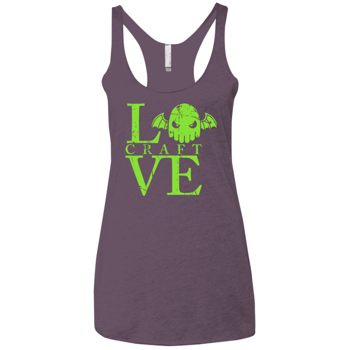 T-Shirts Vintage Purple / X-Small Love craft Women's Triblend Racerback Tank