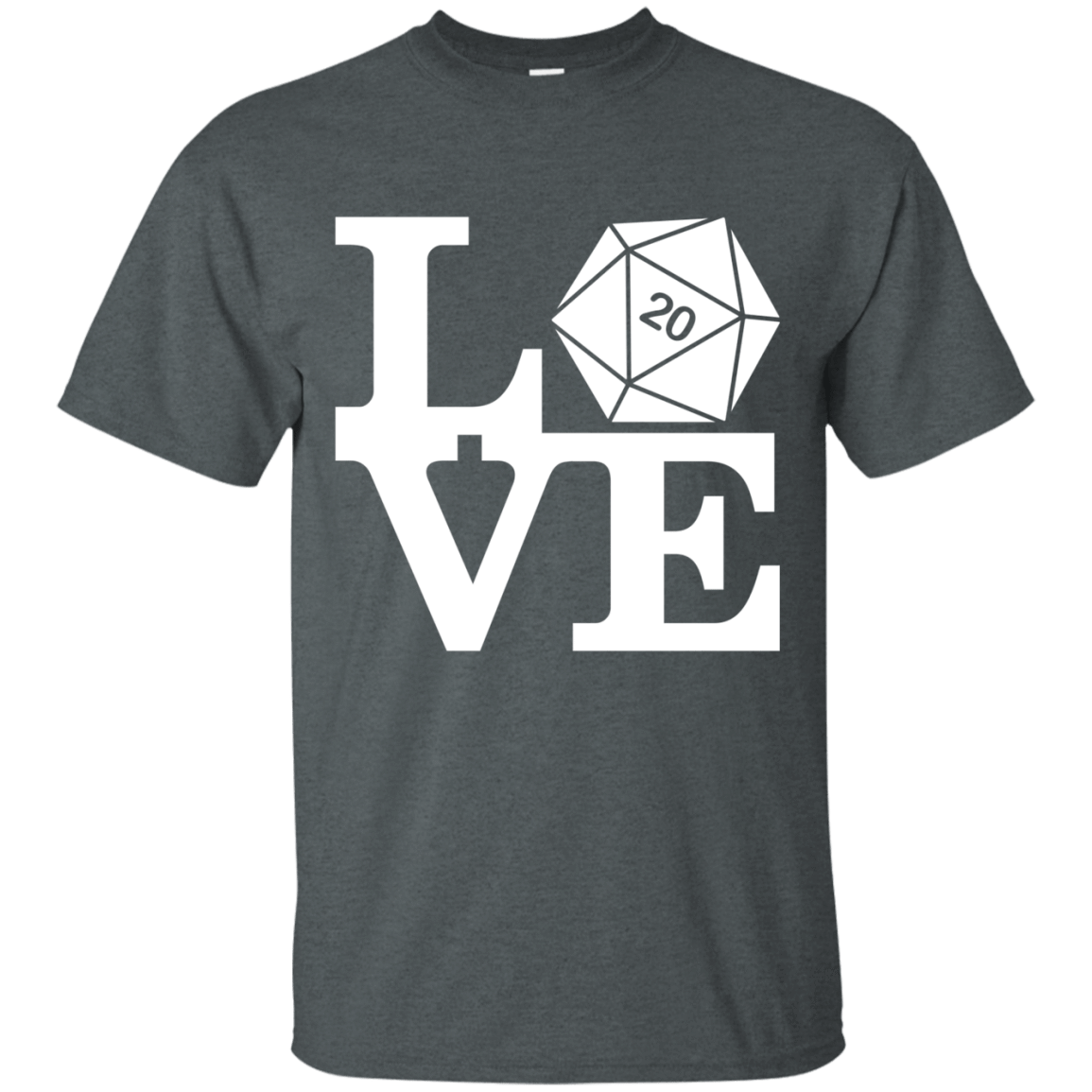 T-Shirts Dark Heather / Small Love D20 T-Shirt