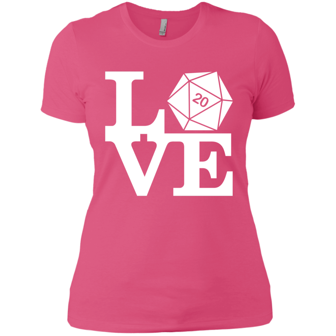 T-Shirts Hot Pink / X-Small Love D20 Women's Premium T-Shirt