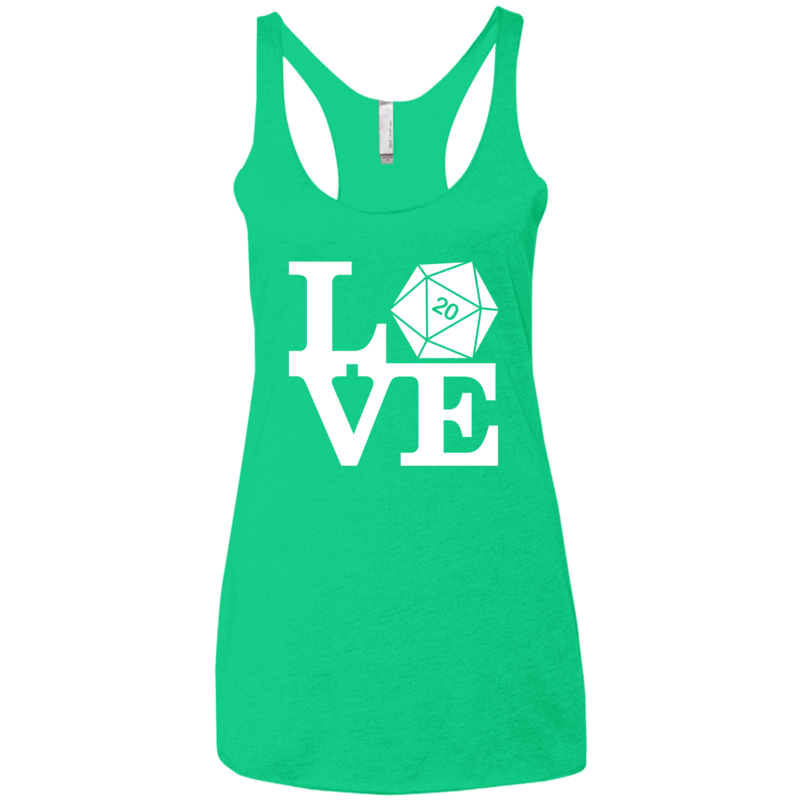 T-Shirts Envy / X-Small Love D20 Women's Triblend Racerback Tank