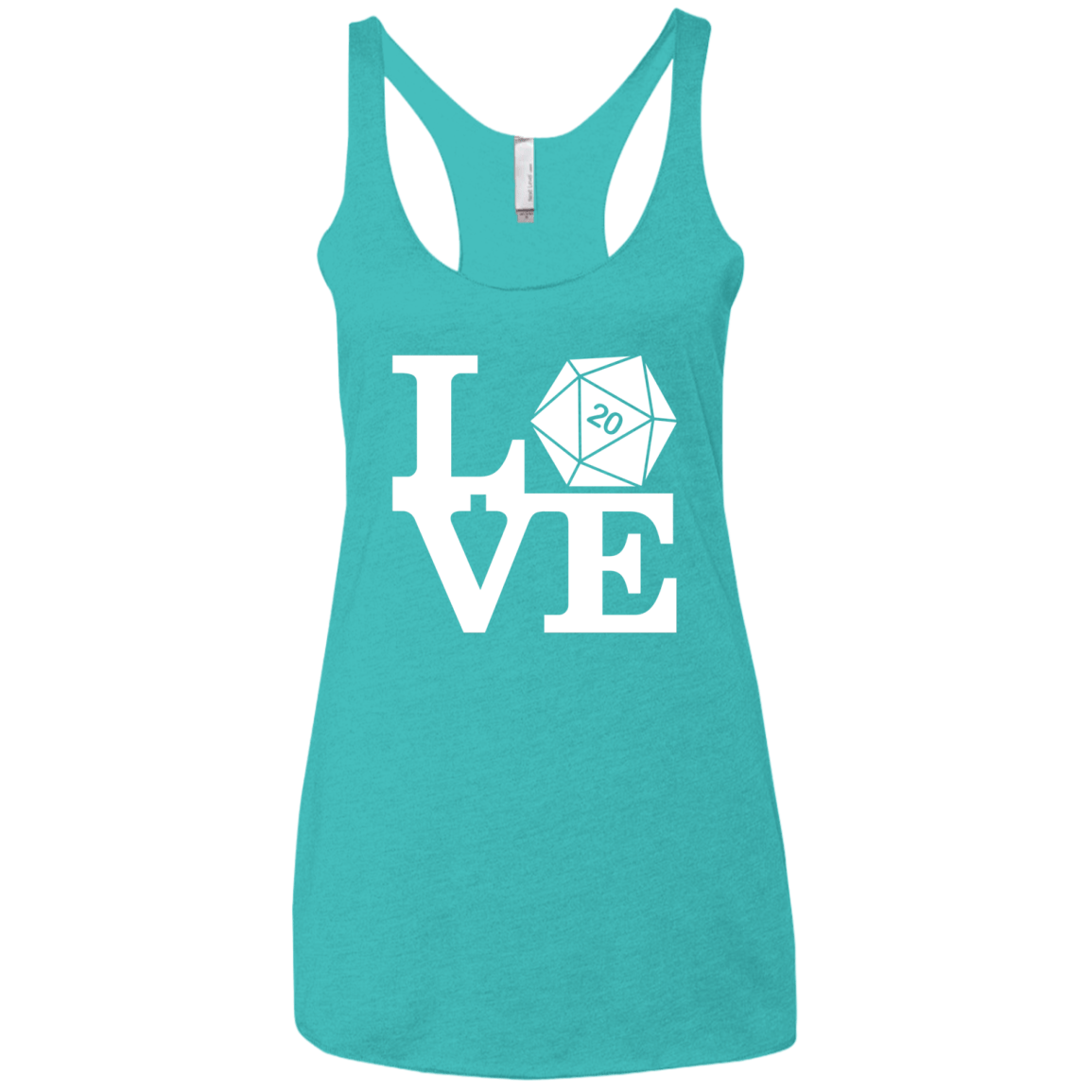 T-Shirts Tahiti Blue / X-Small Love D20 Women's Triblend Racerback Tank