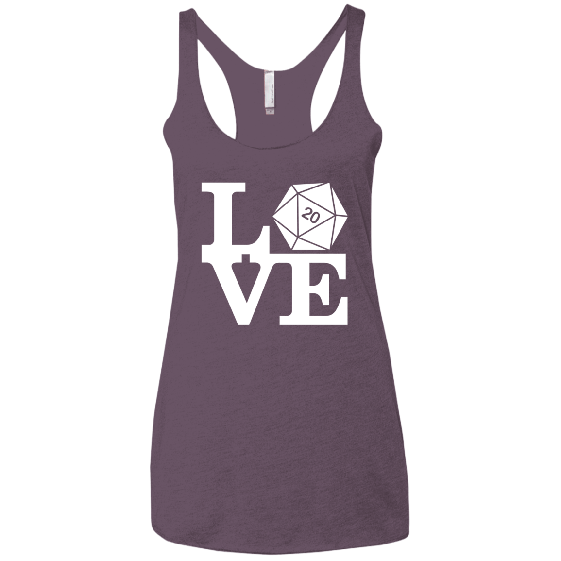 T-Shirts Vintage Purple / X-Small Love D20 Women's Triblend Racerback Tank