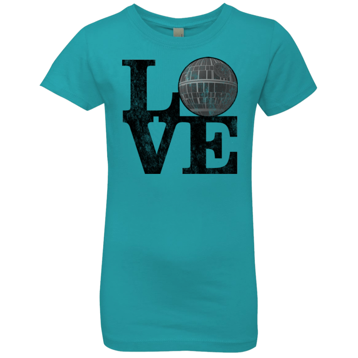 T-Shirts Tahiti Blue / YXS LOVE Deathstar 1 Girls Premium T-Shirt