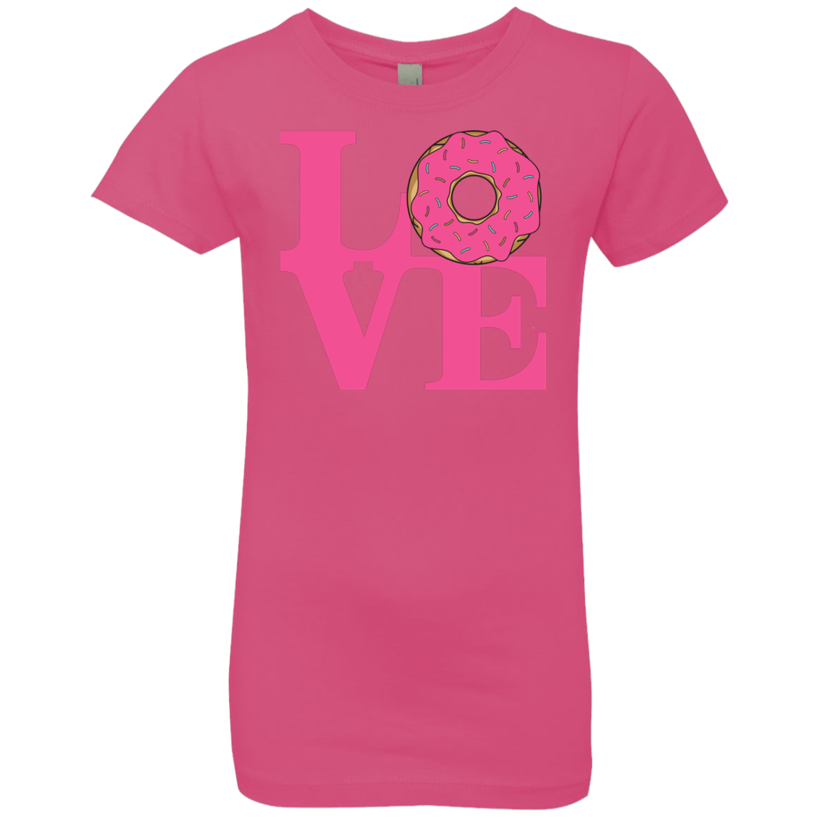 T-Shirts Hot Pink / YXS Love Donut Girls Premium T-Shirt