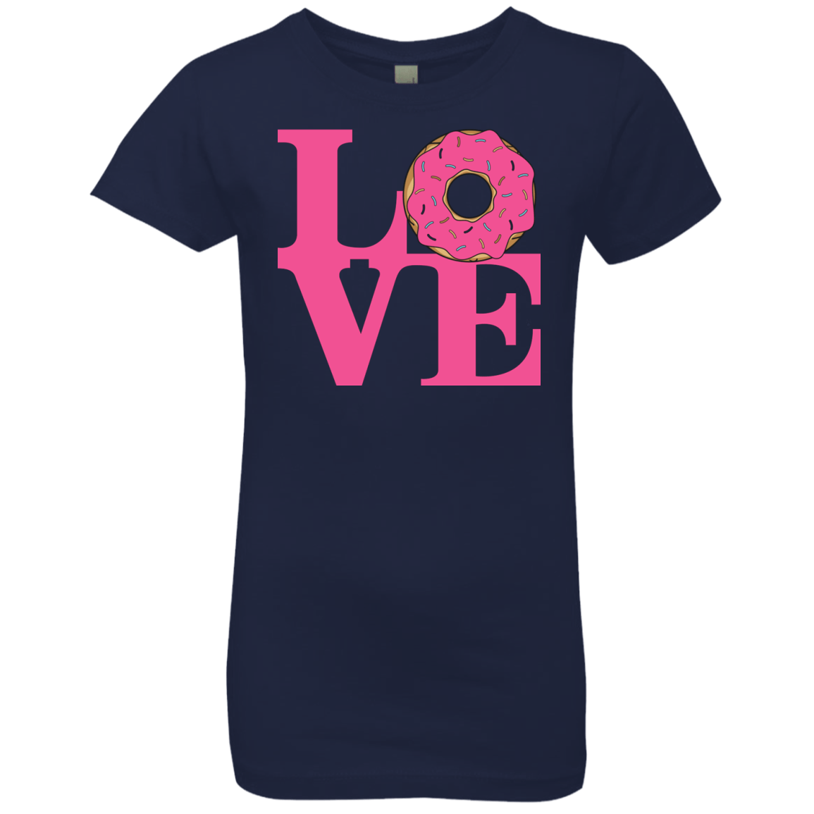 T-Shirts Midnight Navy / YXS Love Donut Girls Premium T-Shirt