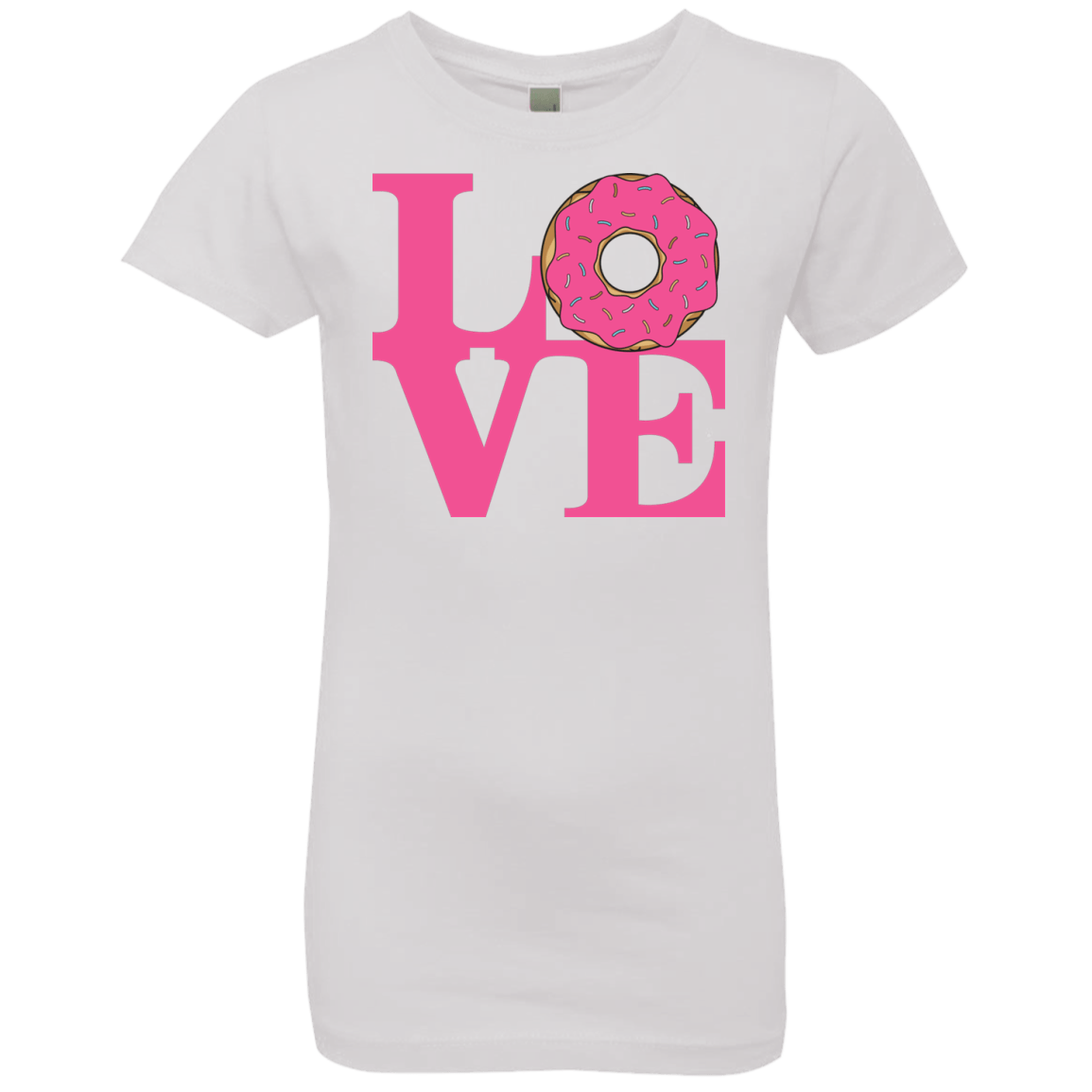 T-Shirts White / YXS Love Donut Girls Premium T-Shirt