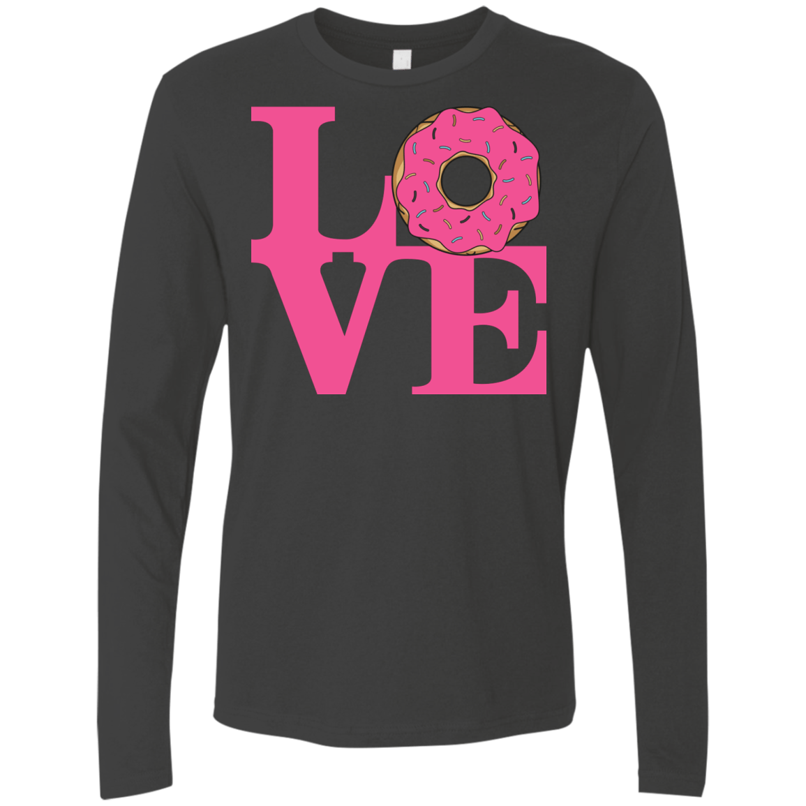 T-Shirts Heavy Metal / S Love Donut Men's Premium Long Sleeve
