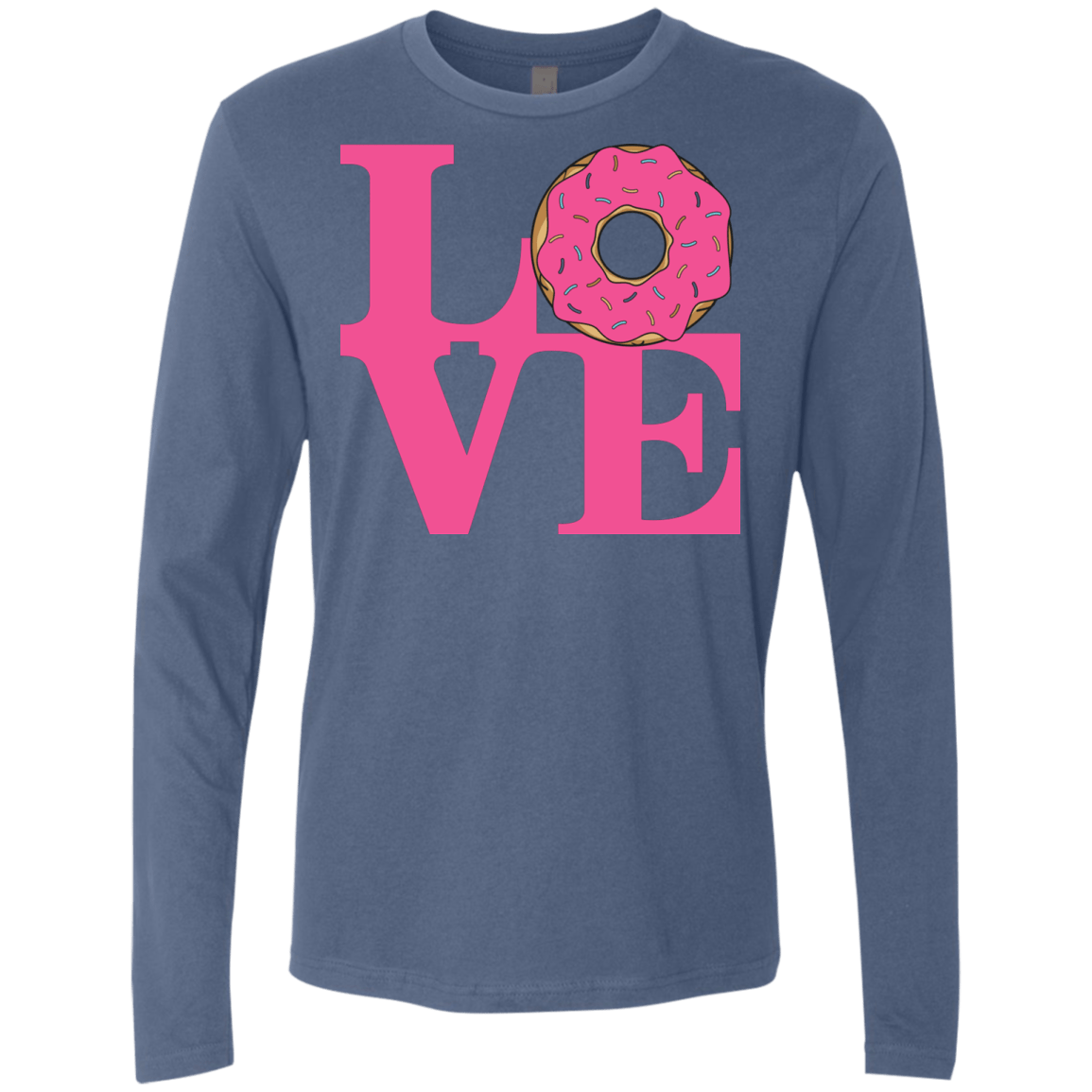 T-Shirts Indigo / S Love Donut Men's Premium Long Sleeve