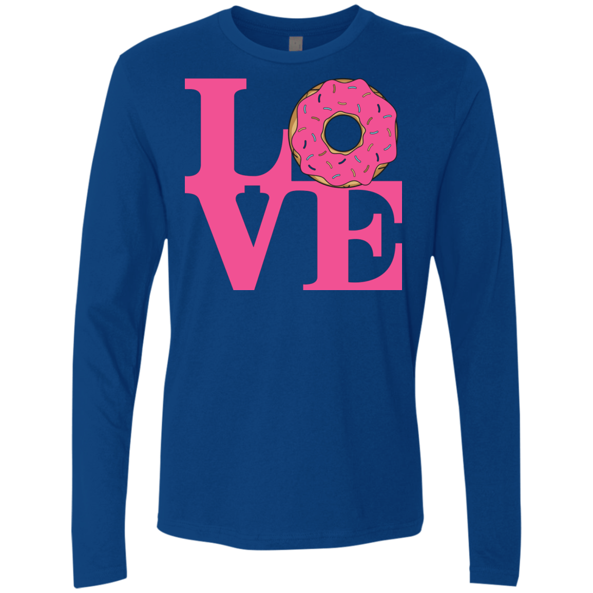 T-Shirts Royal / S Love Donut Men's Premium Long Sleeve