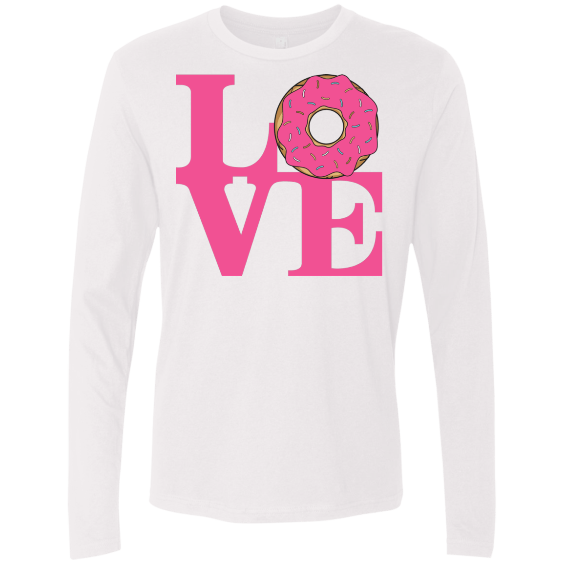 T-Shirts White / S Love Donut Men's Premium Long Sleeve