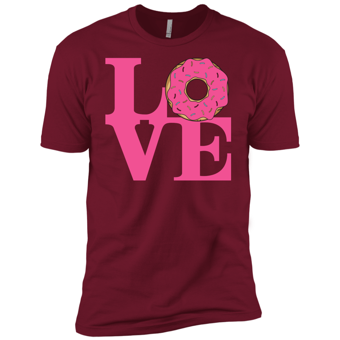 T-Shirts Cardinal / X-Small Love Donut Men's Premium T-Shirt