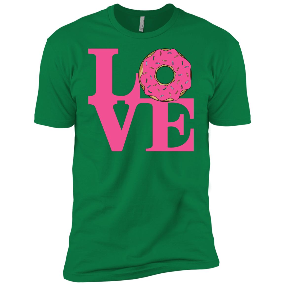 T-Shirts Kelly Green / X-Small Love Donut Men's Premium T-Shirt