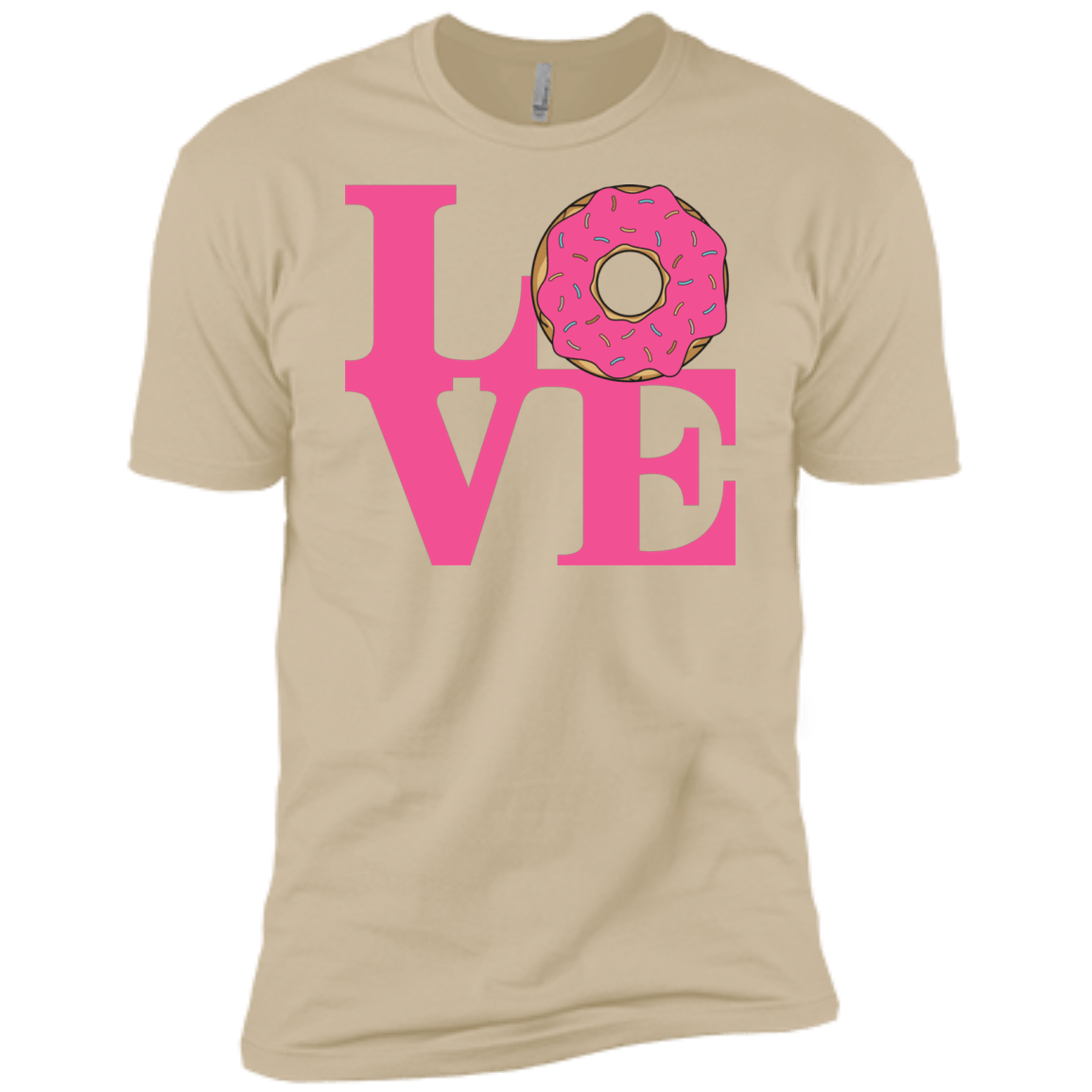 T-Shirts Sand / X-Small Love Donut Men's Premium T-Shirt
