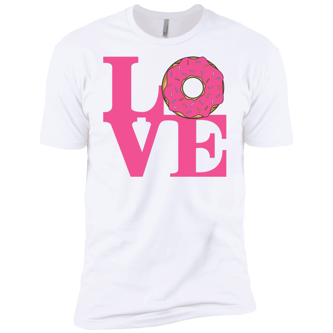 T-Shirts White / X-Small Love Donut Men's Premium T-Shirt