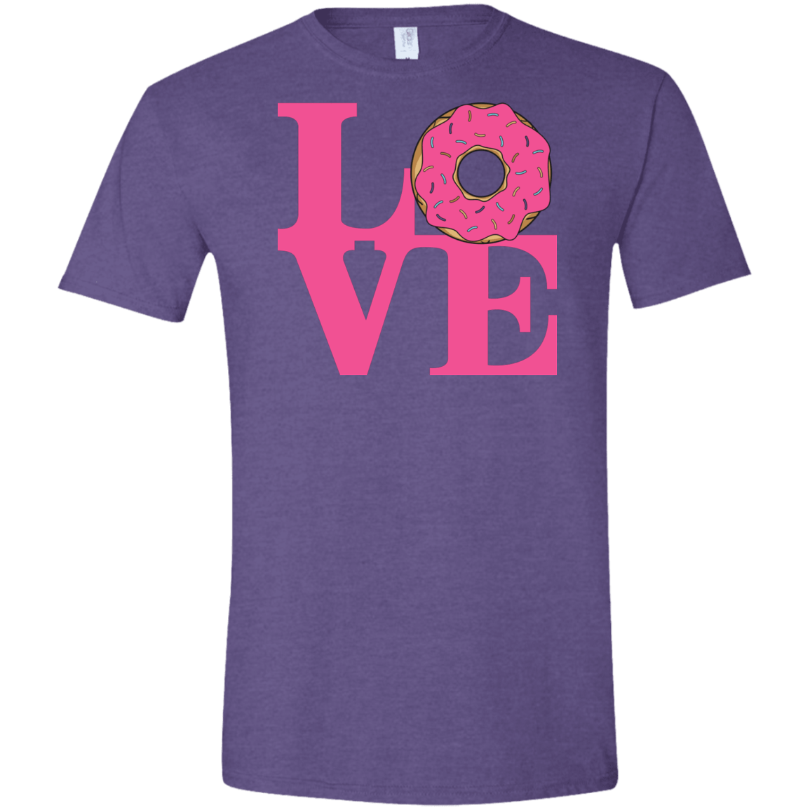 T-Shirts Heather Purple / S Love Donut Men's Semi-Fitted Softstyle