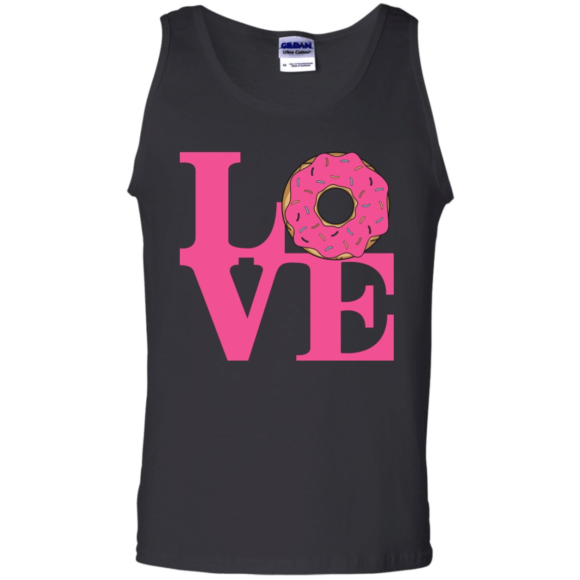 T-Shirts Black / S Love Donut Men's Tank Top