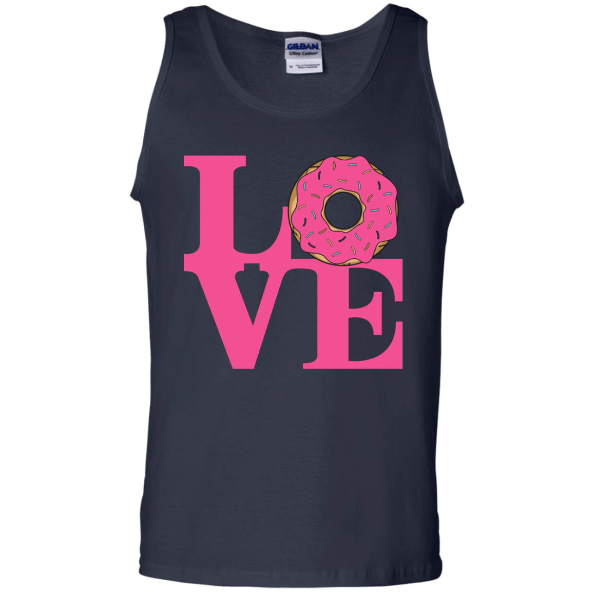 T-Shirts Navy / S Love Donut Men's Tank Top