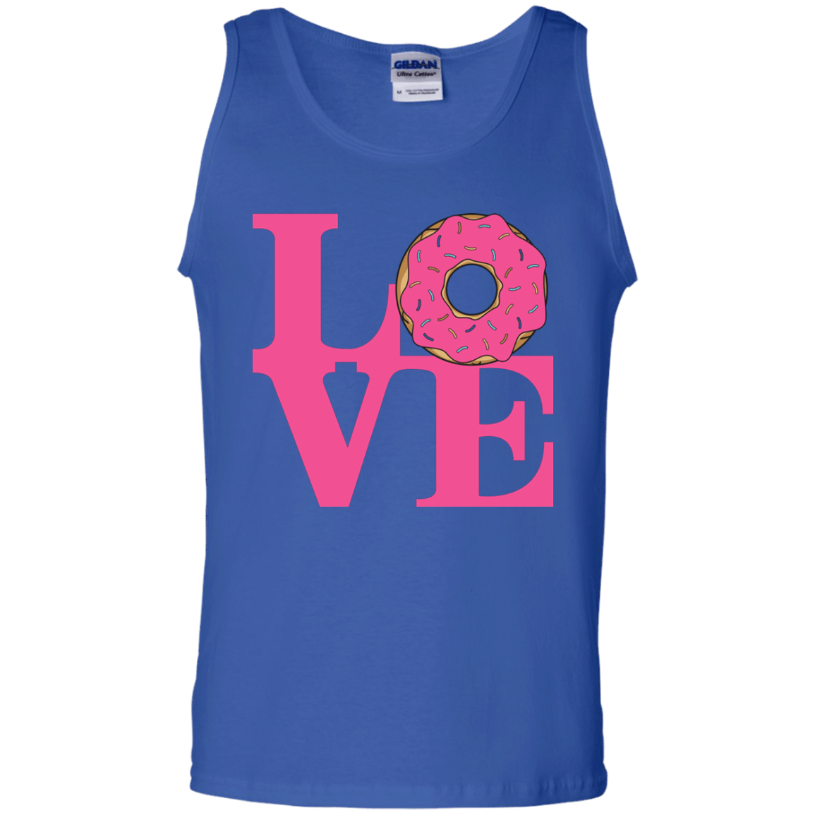 T-Shirts Royal / S Love Donut Men's Tank Top