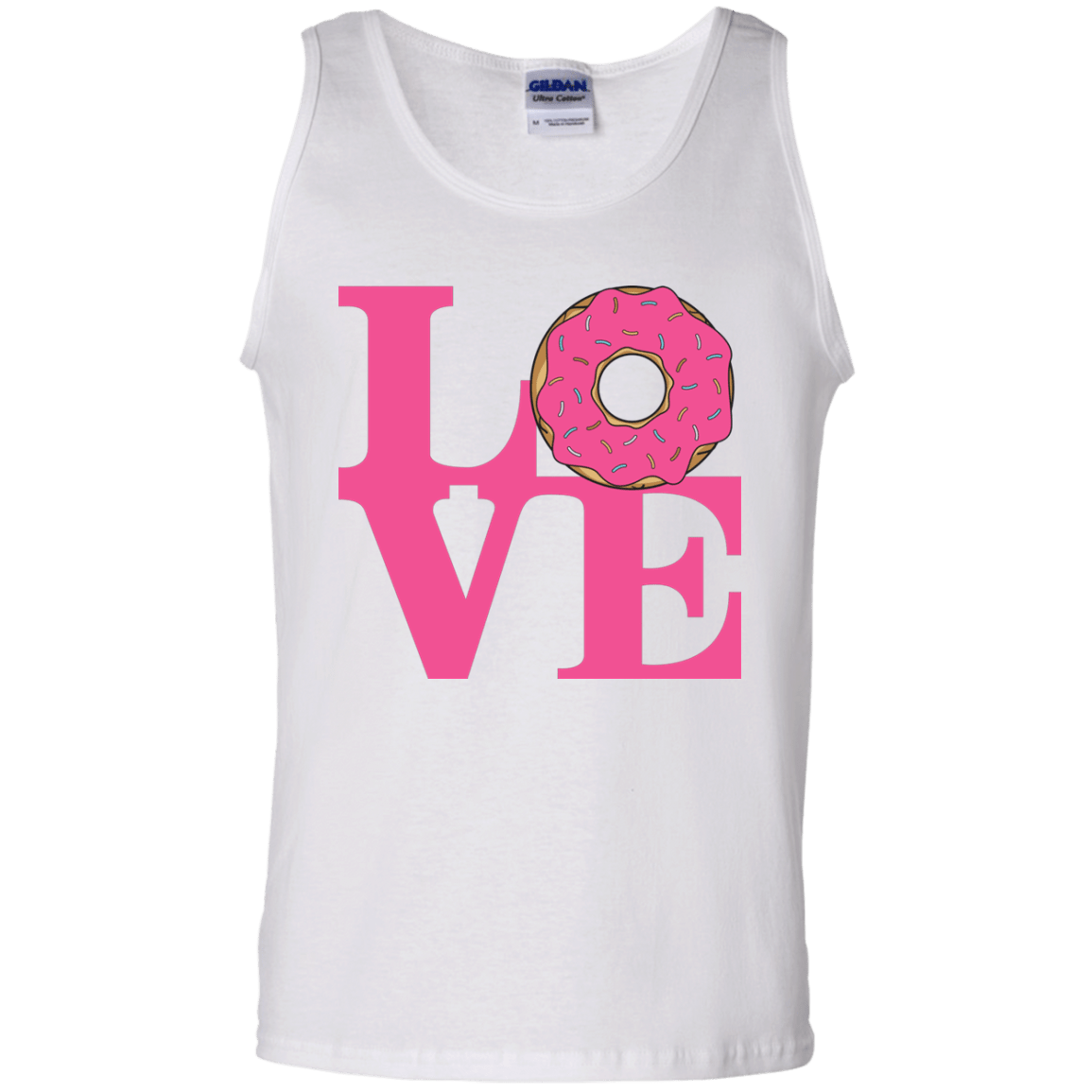 T-Shirts White / S Love Donut Men's Tank Top
