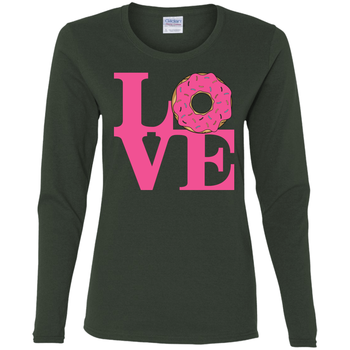 T-Shirts Forest / S Love Donut Women's Long Sleeve T-Shirt