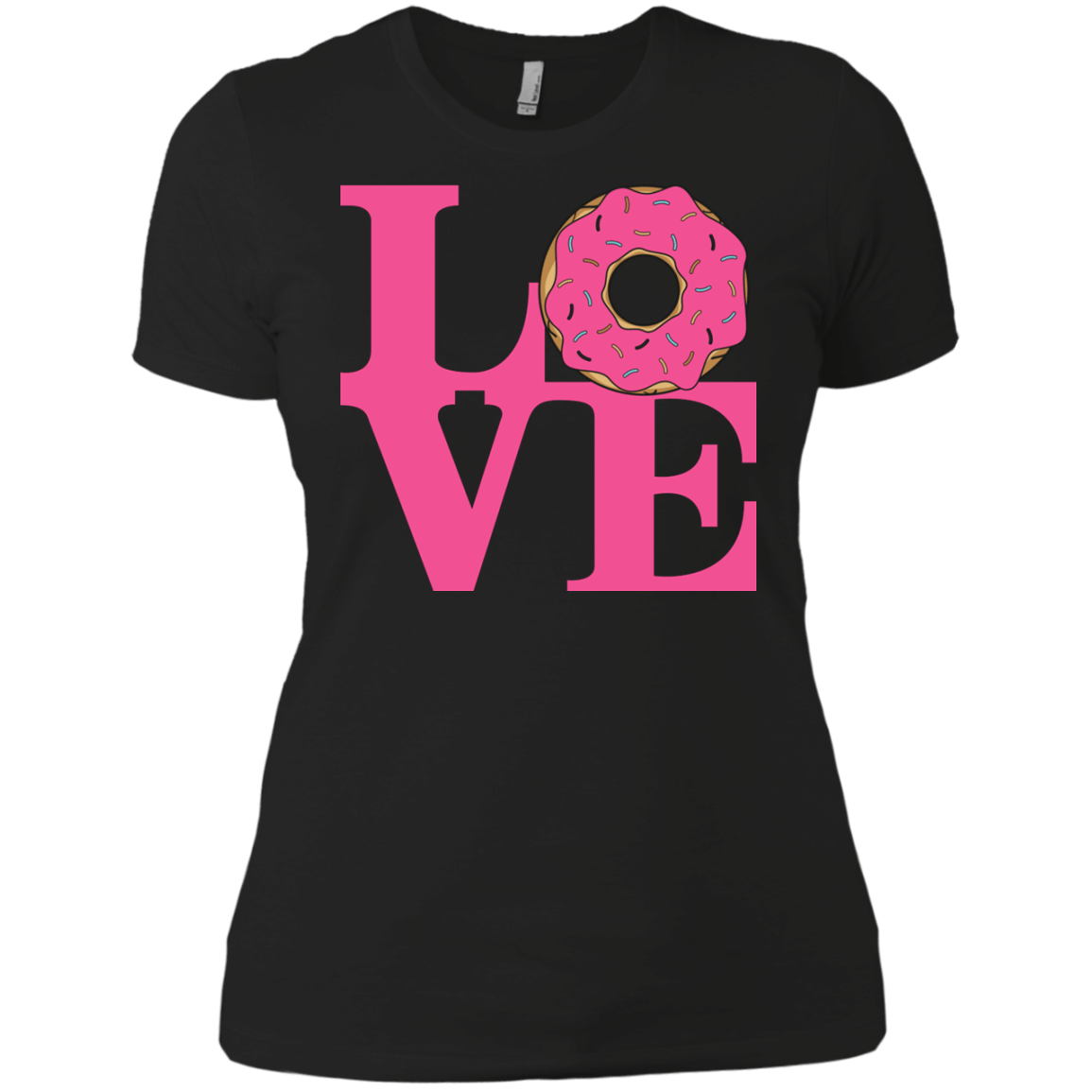 T-Shirts Black / X-Small Love Donut Women's Premium T-Shirt