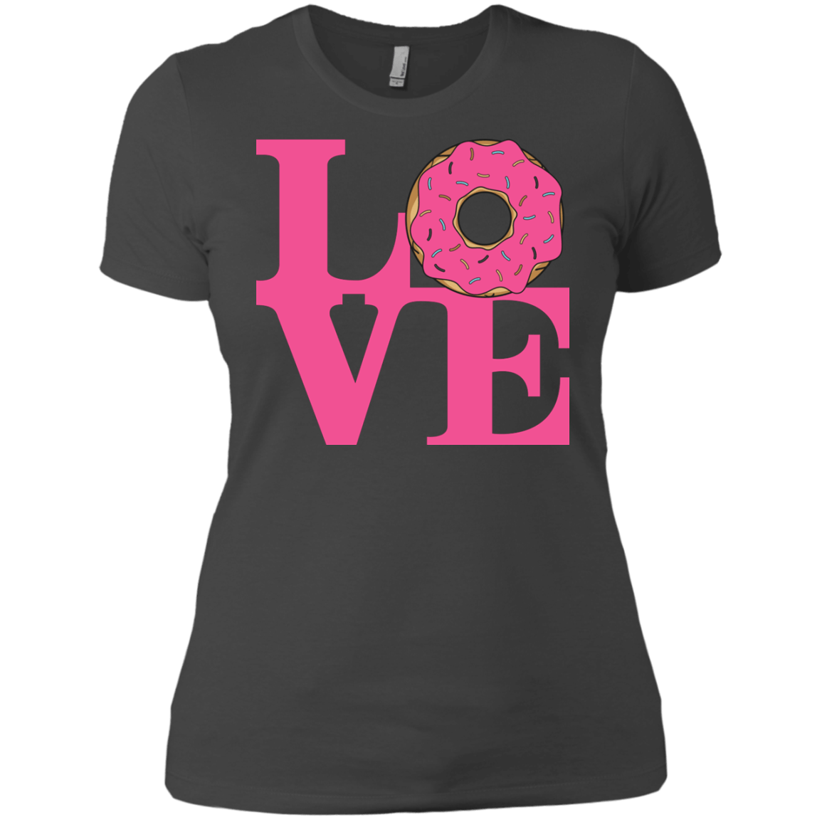 T-Shirts Heavy Metal / X-Small Love Donut Women's Premium T-Shirt