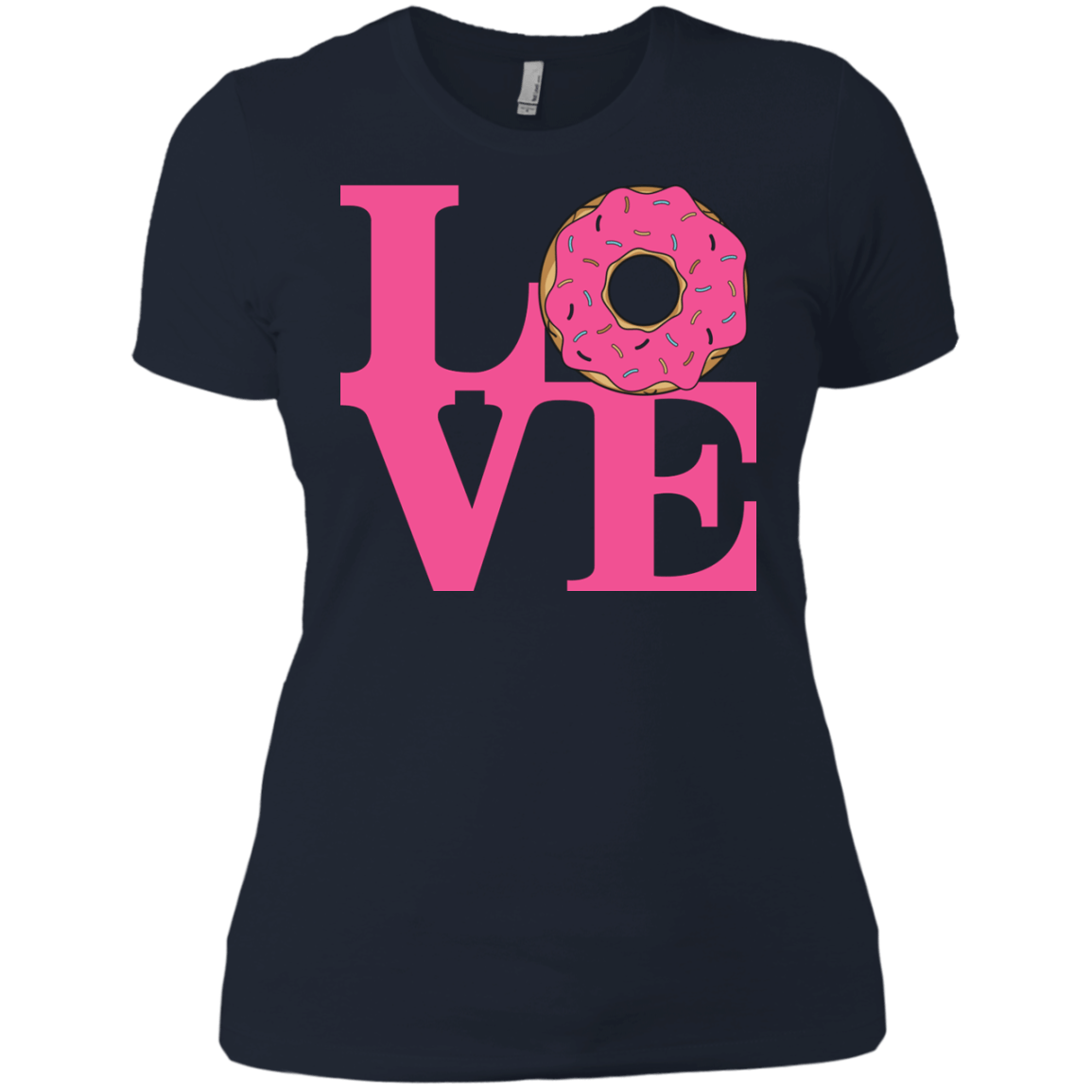 T-Shirts Midnight Navy / X-Small Love Donut Women's Premium T-Shirt