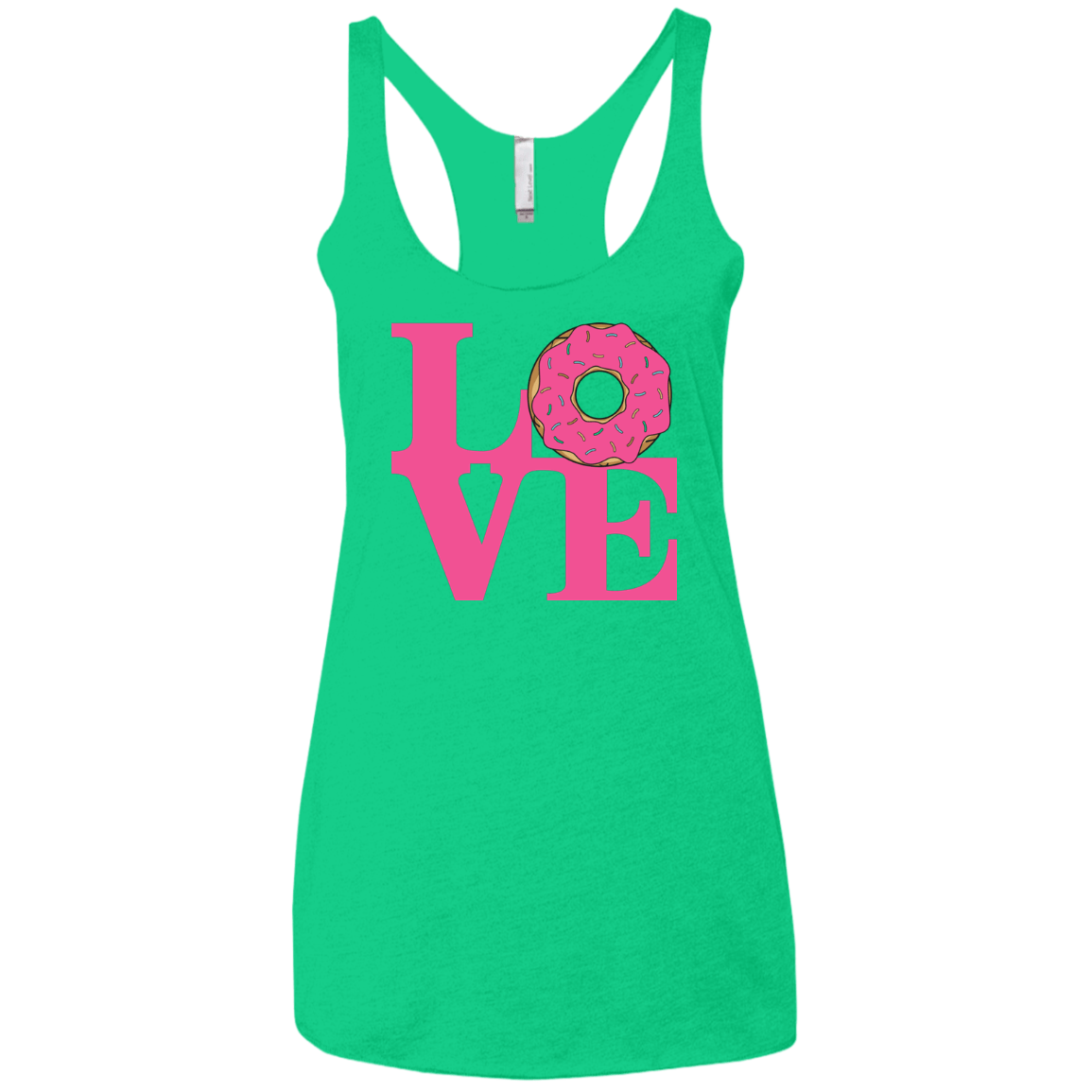 T-Shirts Envy / X-Small Love Donut Women's Triblend Racerback Tank