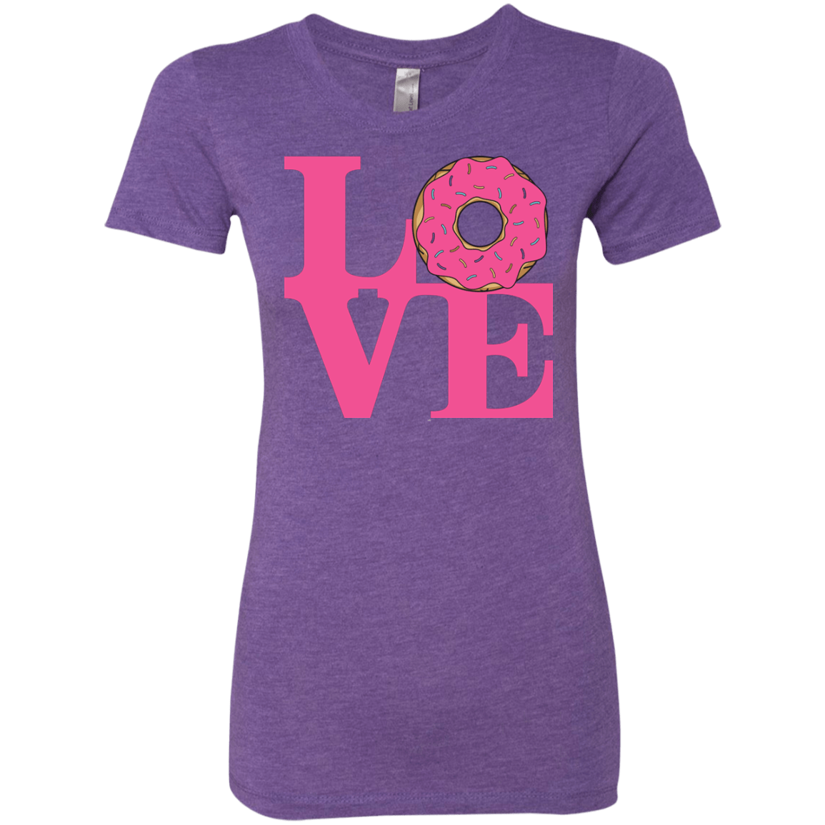T-Shirts Purple Rush / S Love Donut Women's Triblend T-Shirt