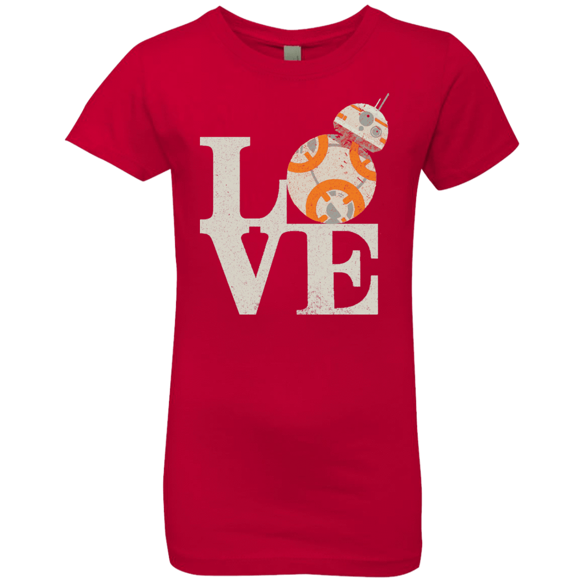 T-Shirts Red / YXS Love Droids Girls Premium T-Shirt