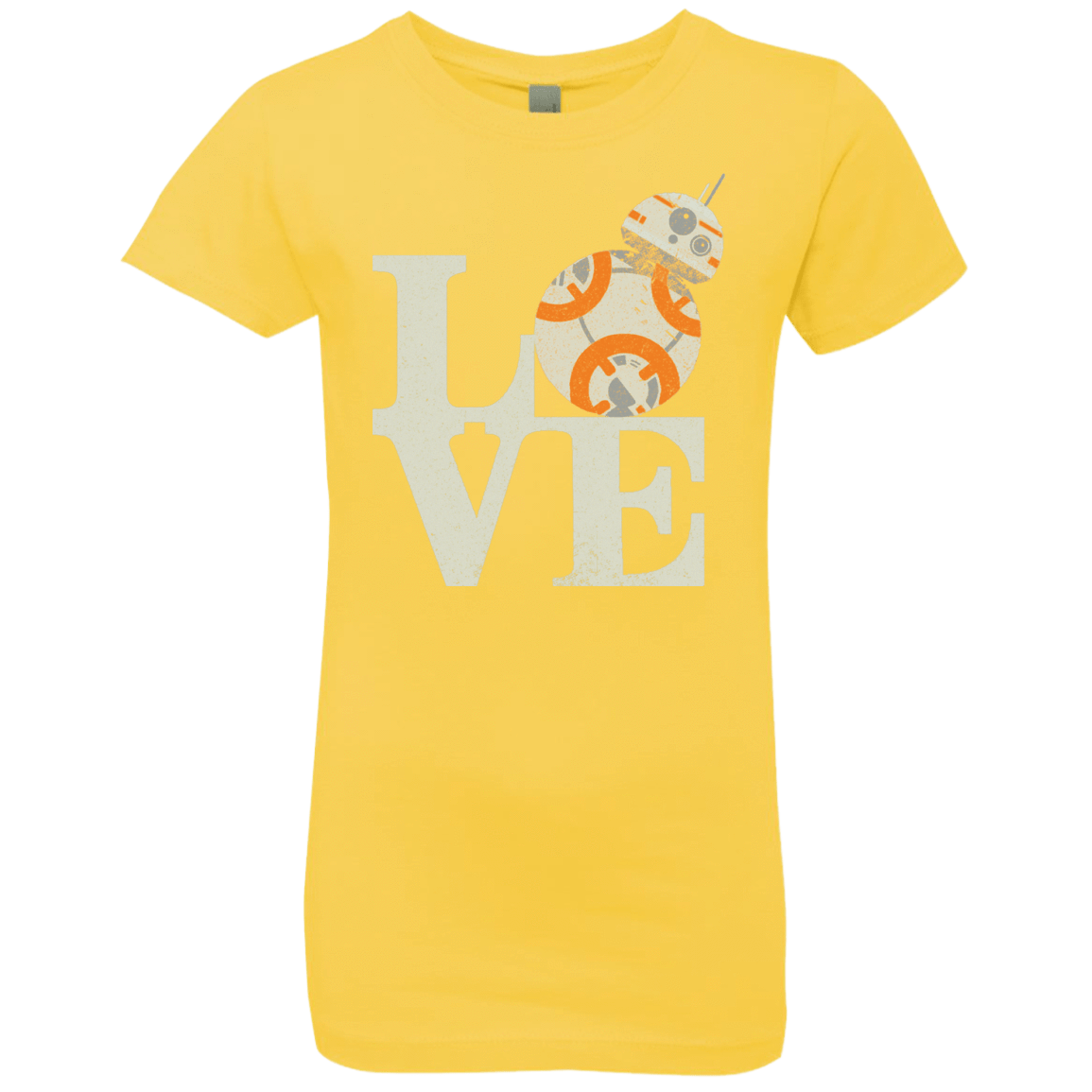 T-Shirts Vibrant Yellow / YXS Love Droids Girls Premium T-Shirt