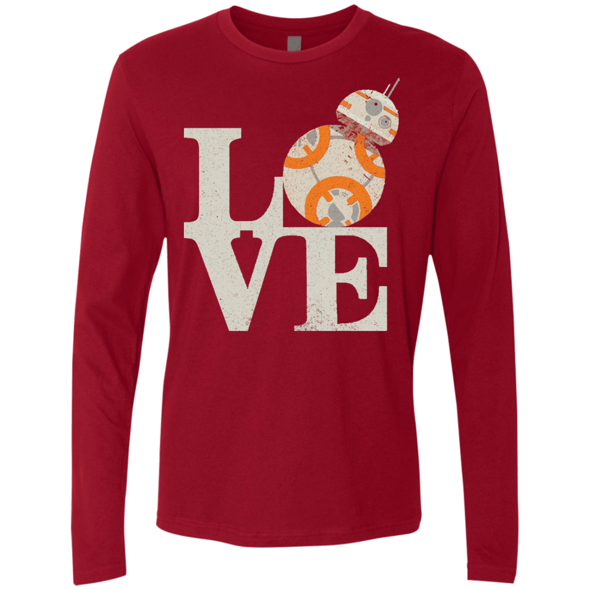 T-Shirts Cardinal / Small Love Droids Men's Premium Long Sleeve