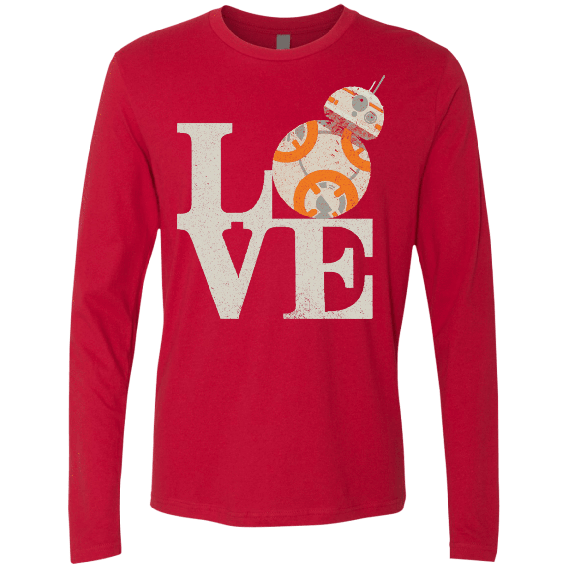 T-Shirts Red / Small Love Droids Men's Premium Long Sleeve