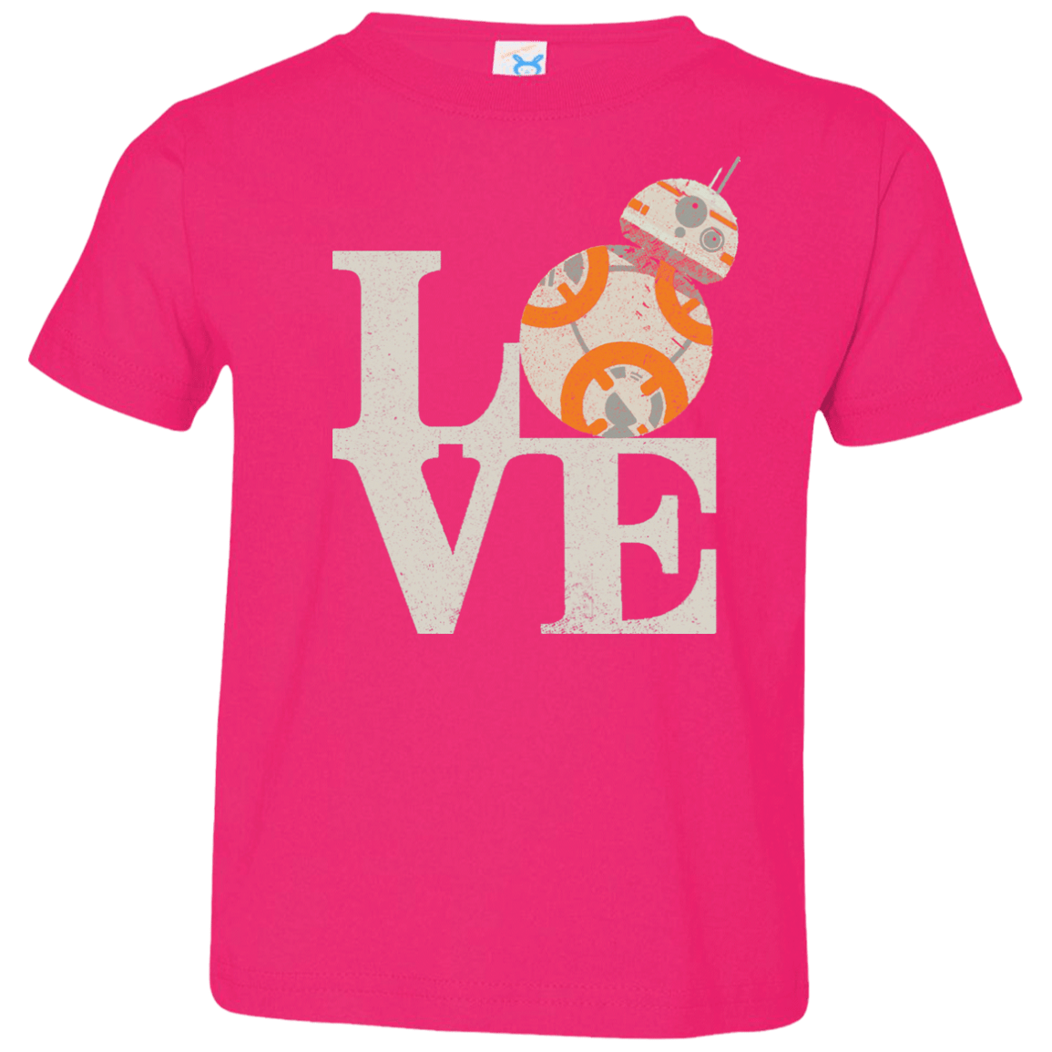 T-Shirts Hot Pink / 2T Love Droids Toddler Premium T-Shirt