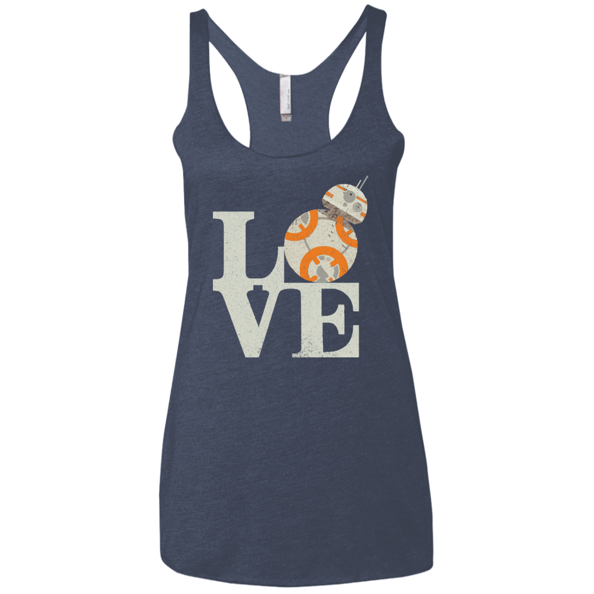 T-Shirts Vintage Navy / X-Small Love Droids Women's Triblend Racerback Tank
