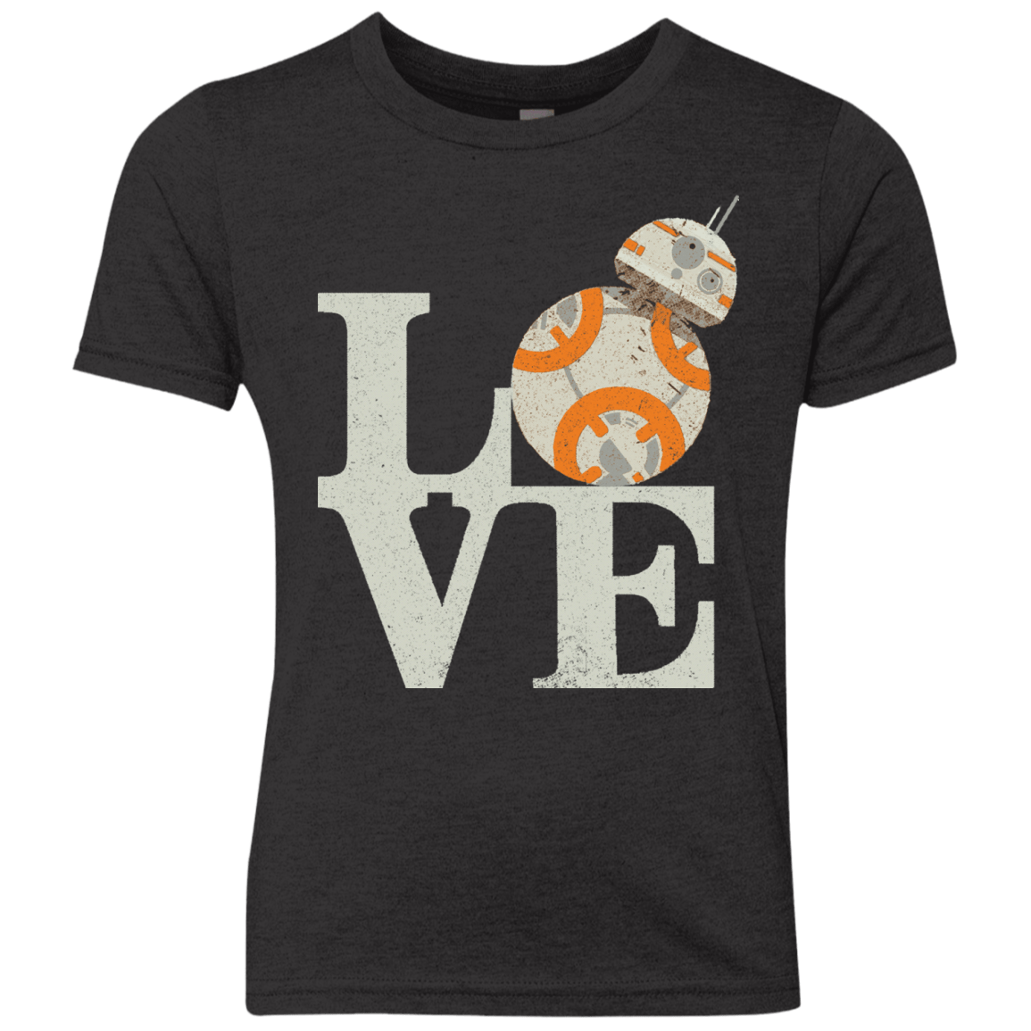 T-Shirts Vintage Black / YXS Love Droids Youth Triblend T-Shirt