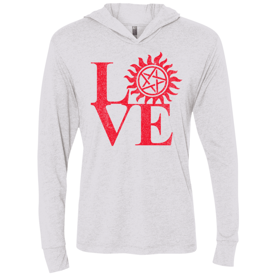 T-Shirts Heather White / X-Small Love Hunting Triblend Long Sleeve Hoodie Tee
