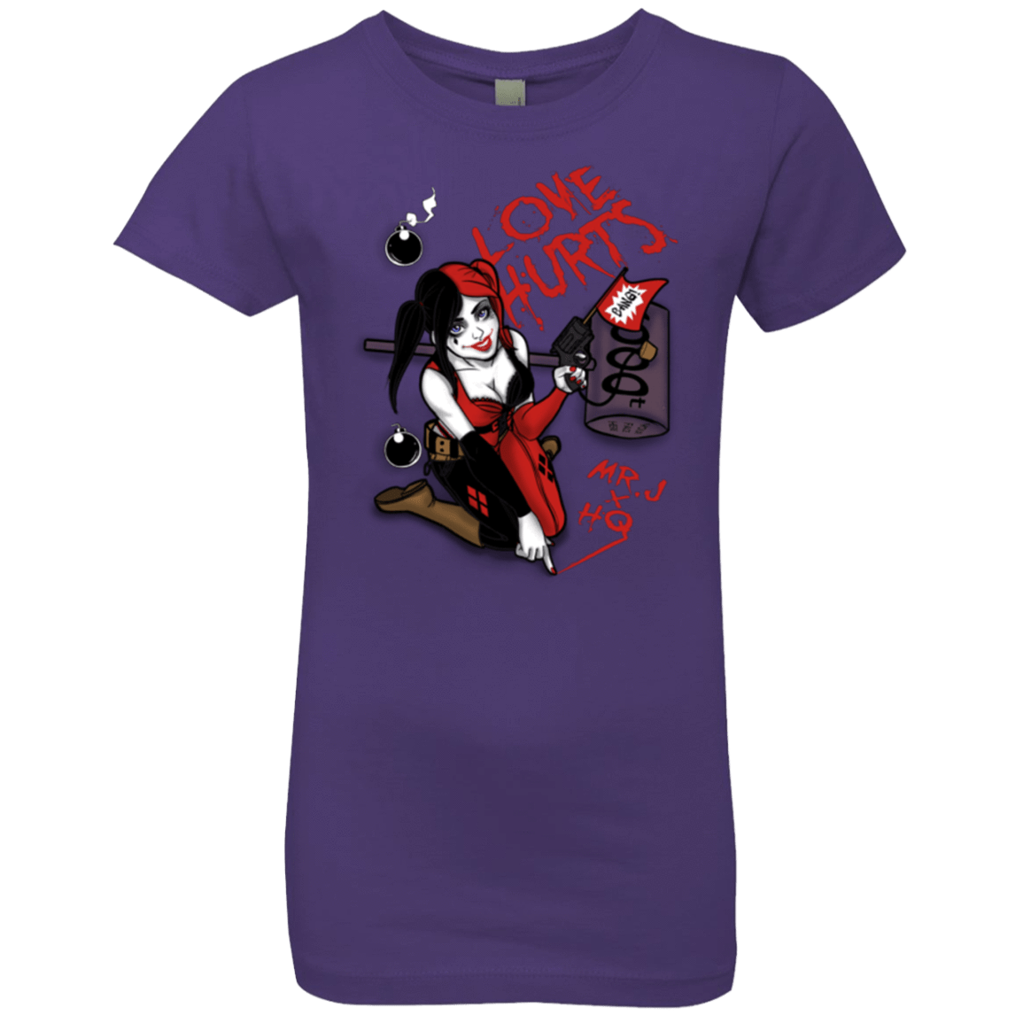 T-Shirts Purple Rush / YXS Love Hurts Girls Premium T-Shirt