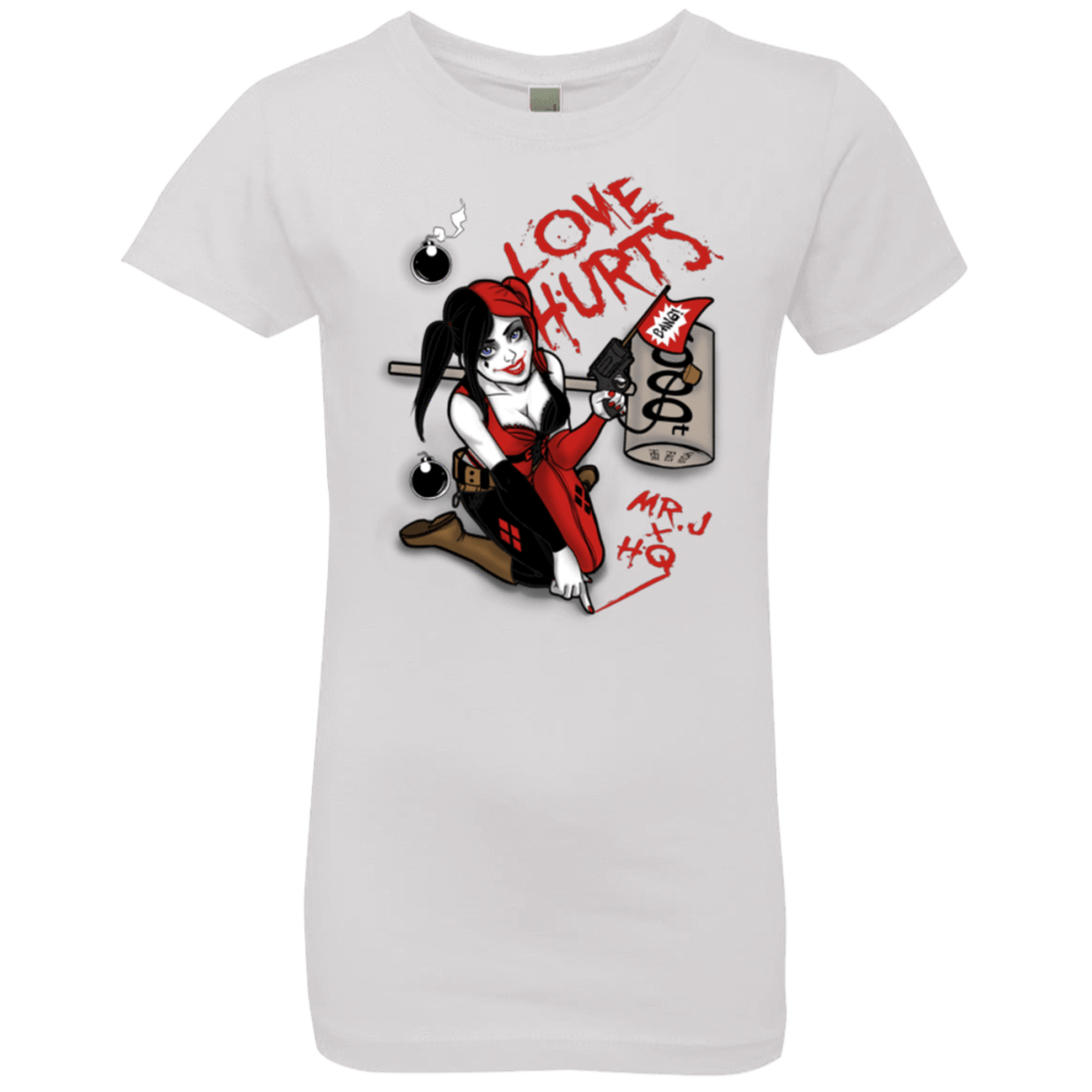 T-Shirts White / YXS Love Hurts Girls Premium T-Shirt