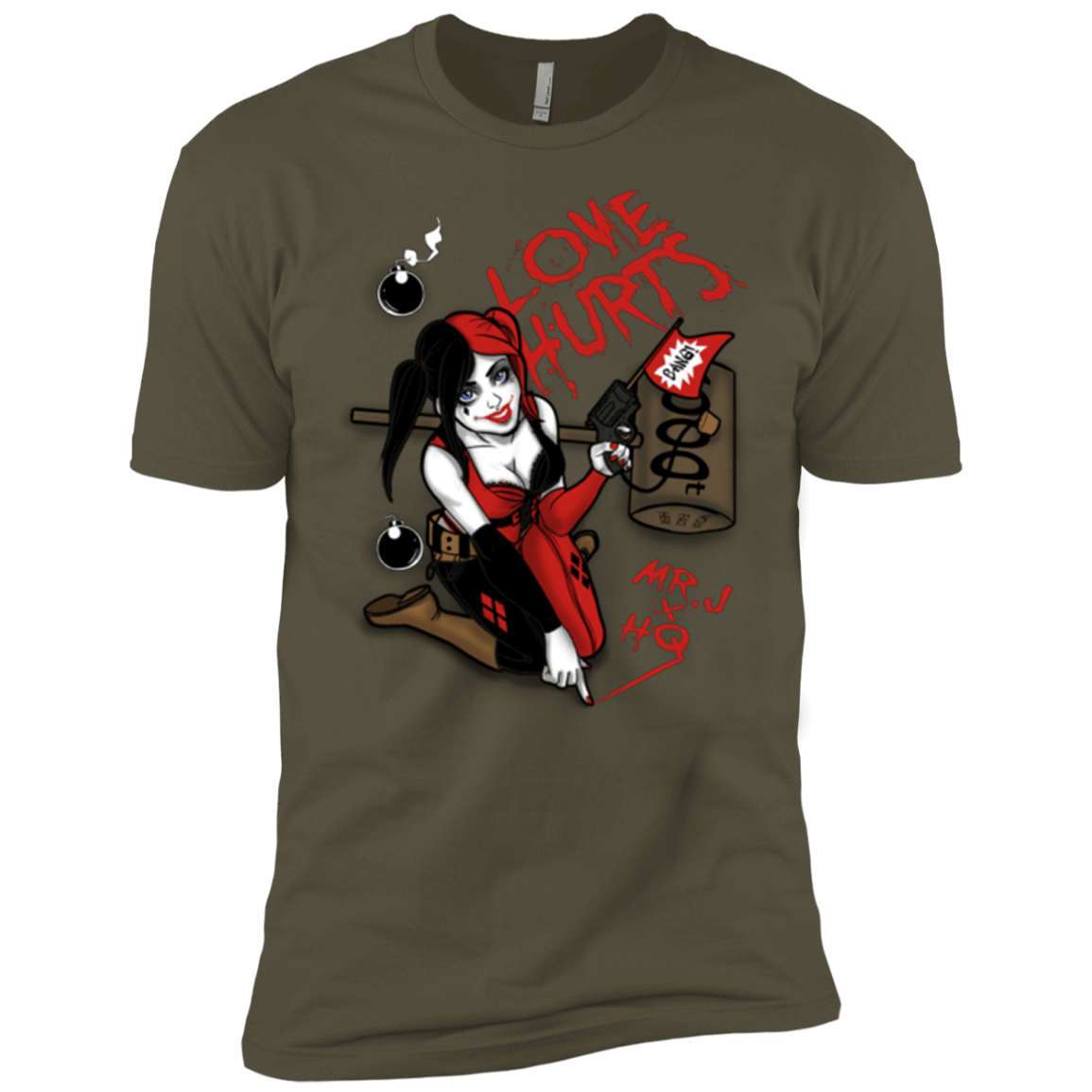 T-Shirts Military Green / X-Small Love Hurts Men's Premium T-Shirt