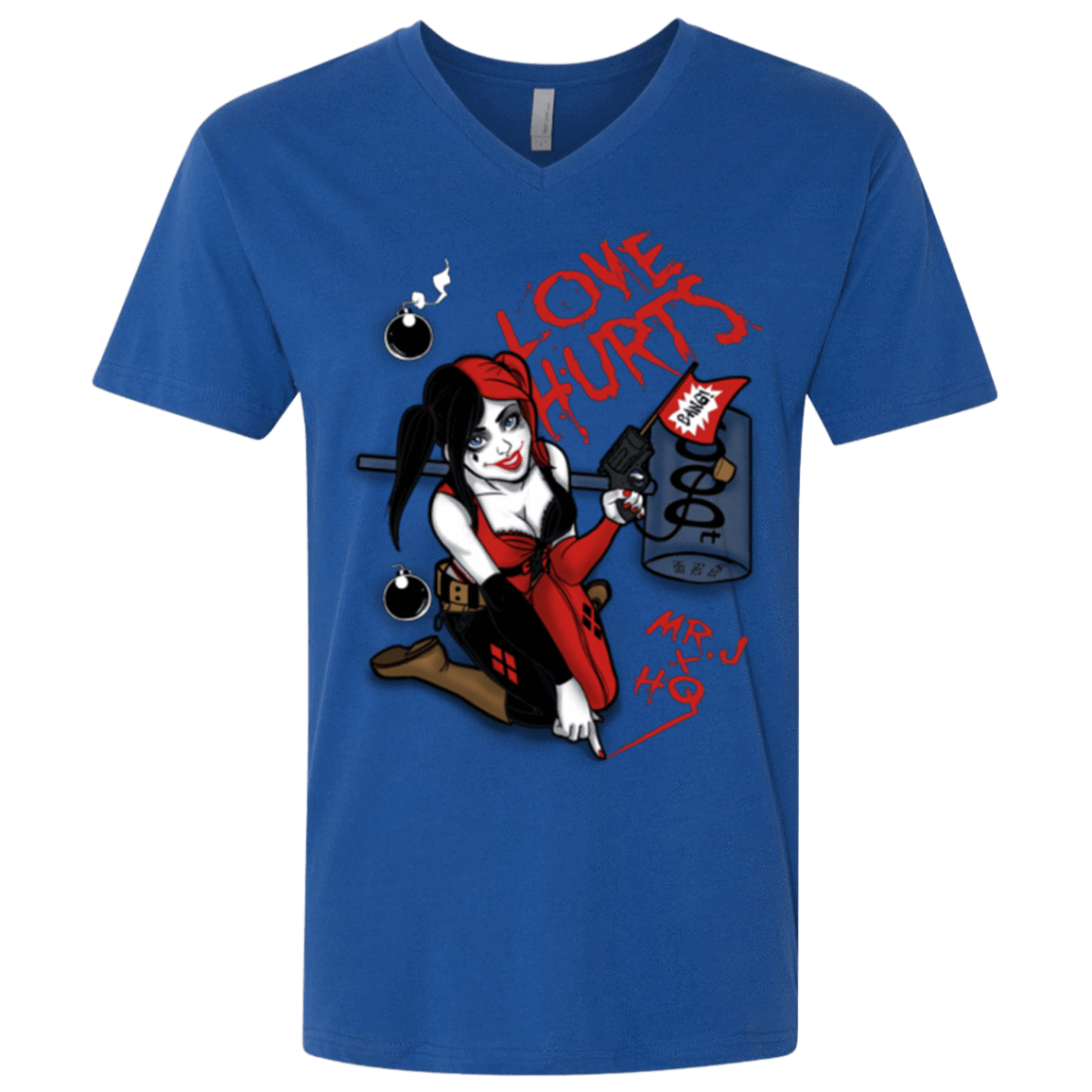 T-Shirts Royal / X-Small Love Hurts Men's Premium V-Neck