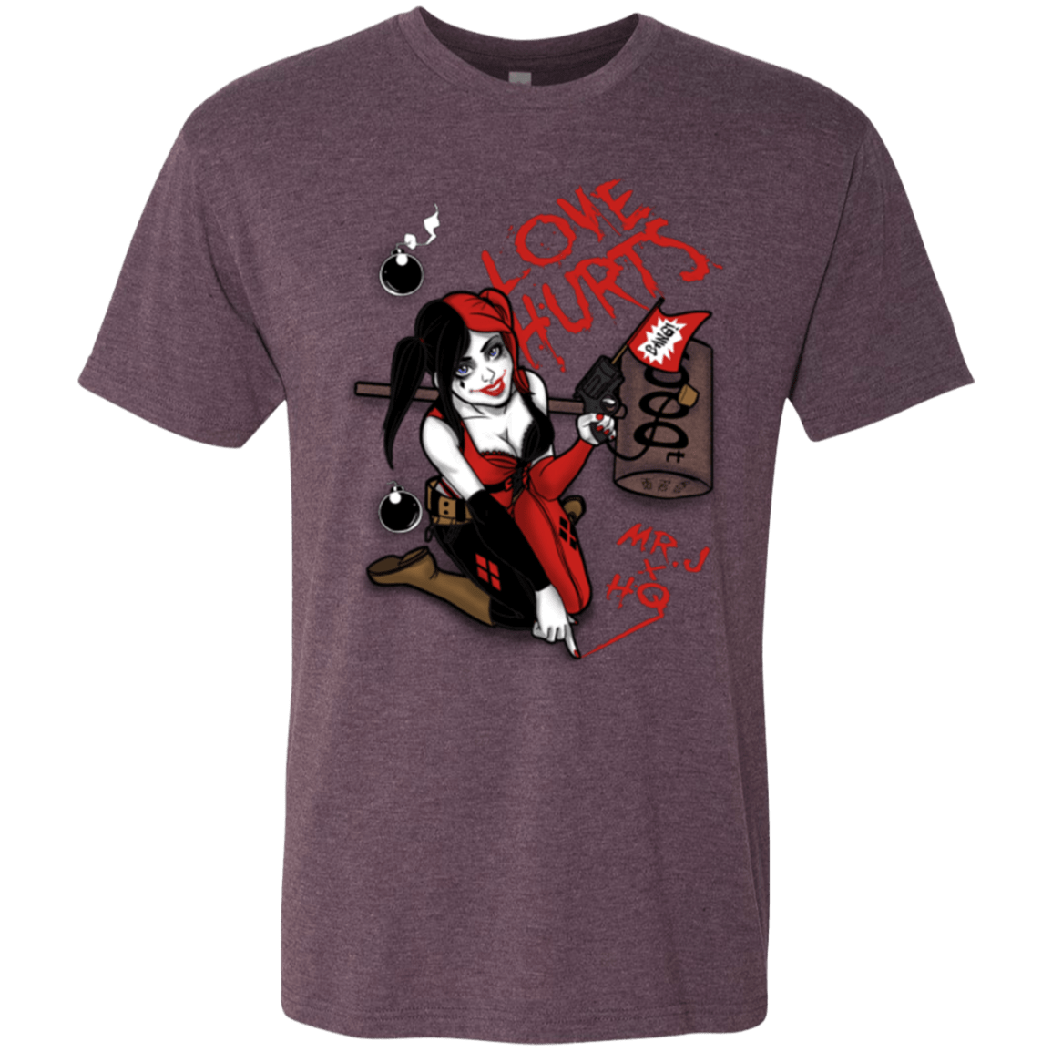 T-Shirts Vintage Purple / Small Love Hurts Men's Triblend T-Shirt