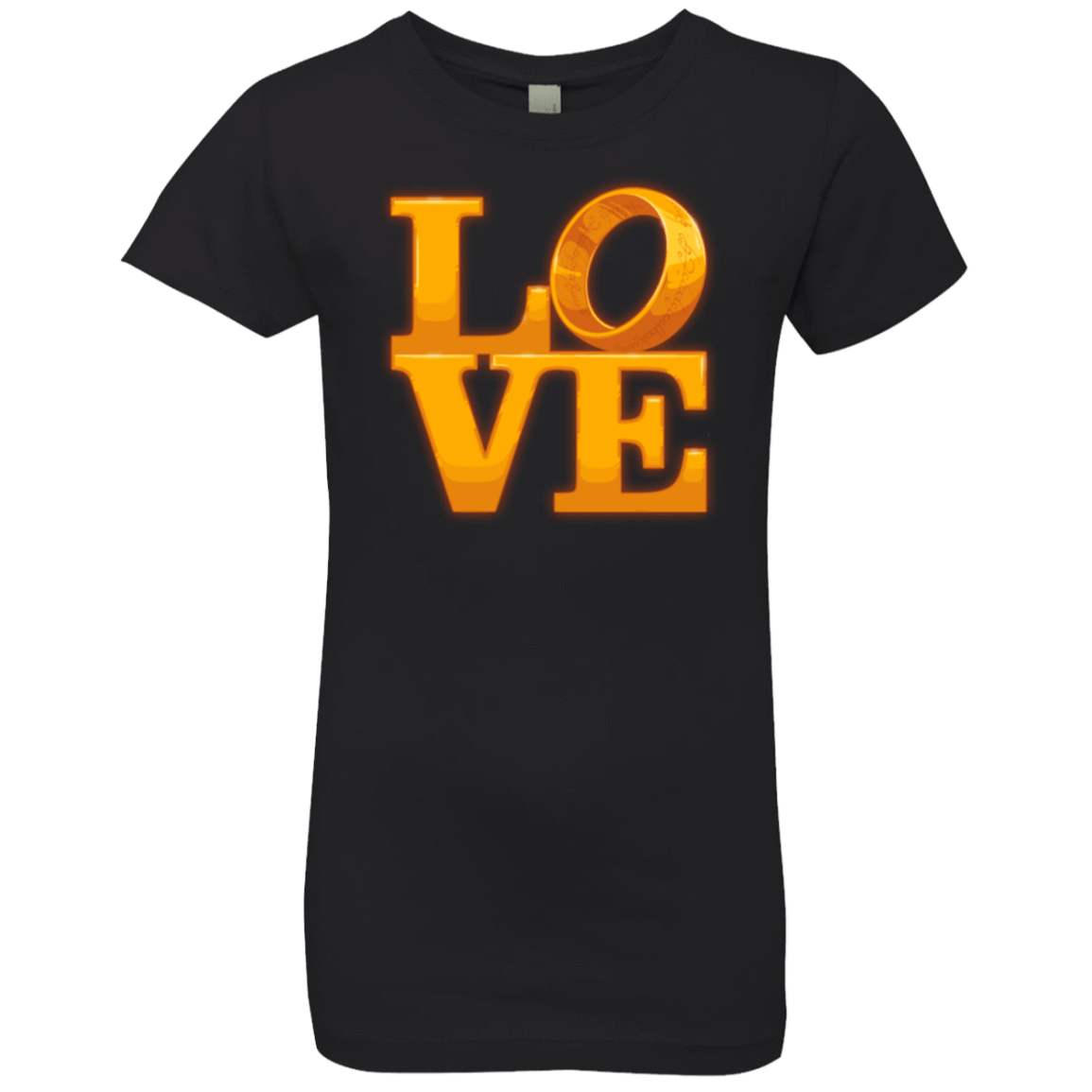 T-Shirts Black / YXS LOVE Lotr Ring Girls Premium T-Shirt