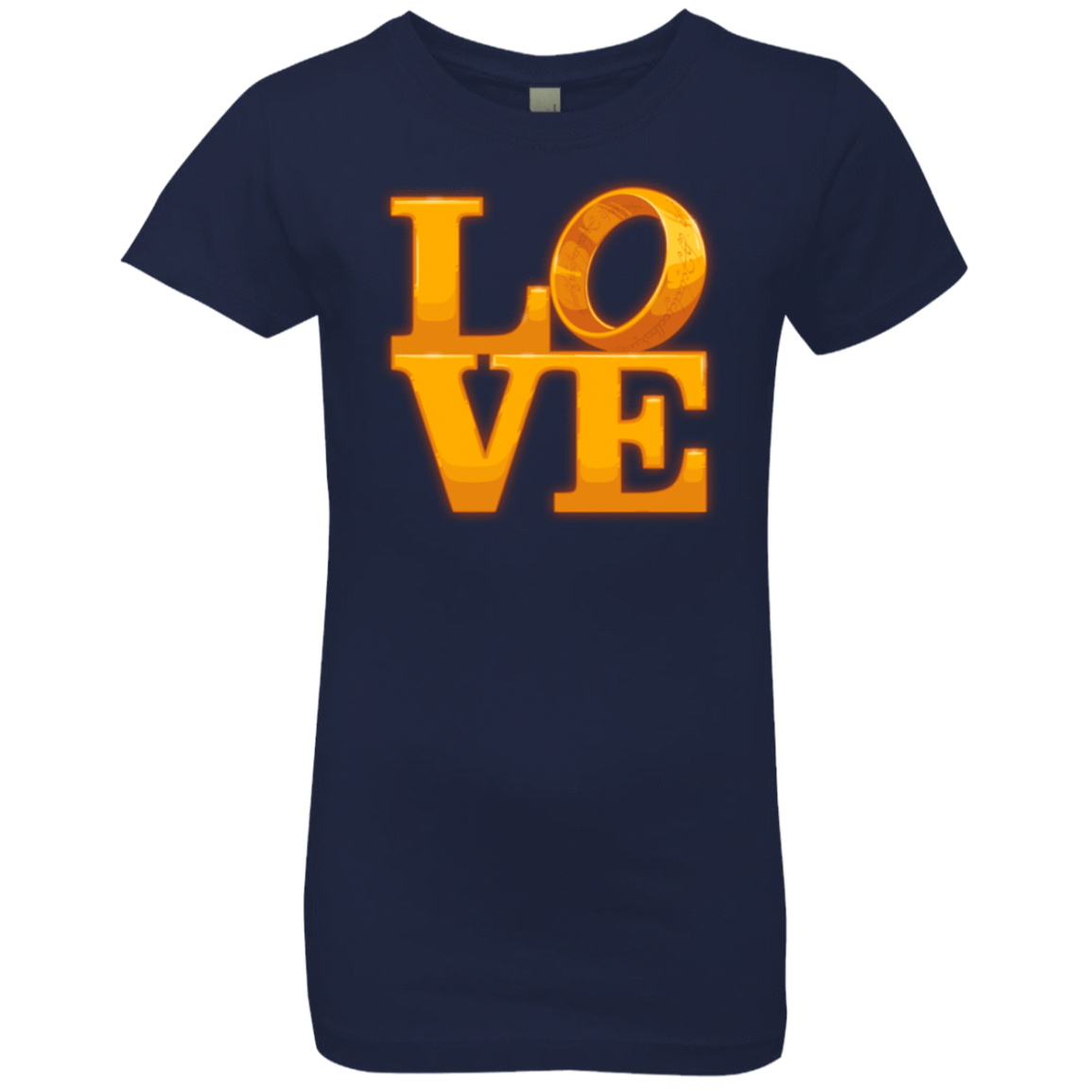 T-Shirts Midnight Navy / YXS LOVE Lotr Ring Girls Premium T-Shirt