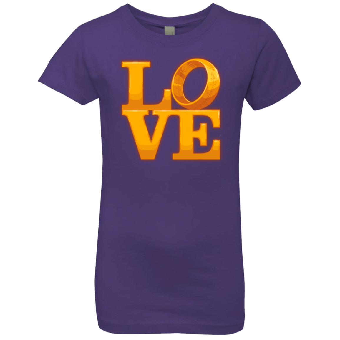 T-Shirts Purple Rush / YXS LOVE Lotr Ring Girls Premium T-Shirt