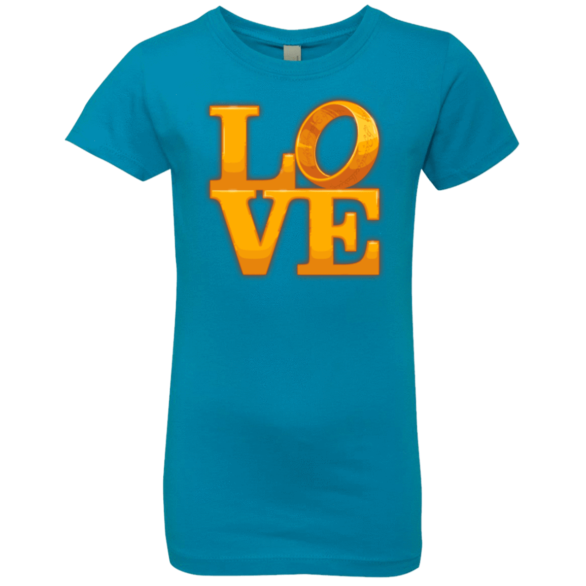 T-Shirts Turquoise / YXS LOVE Lotr Ring Girls Premium T-Shirt
